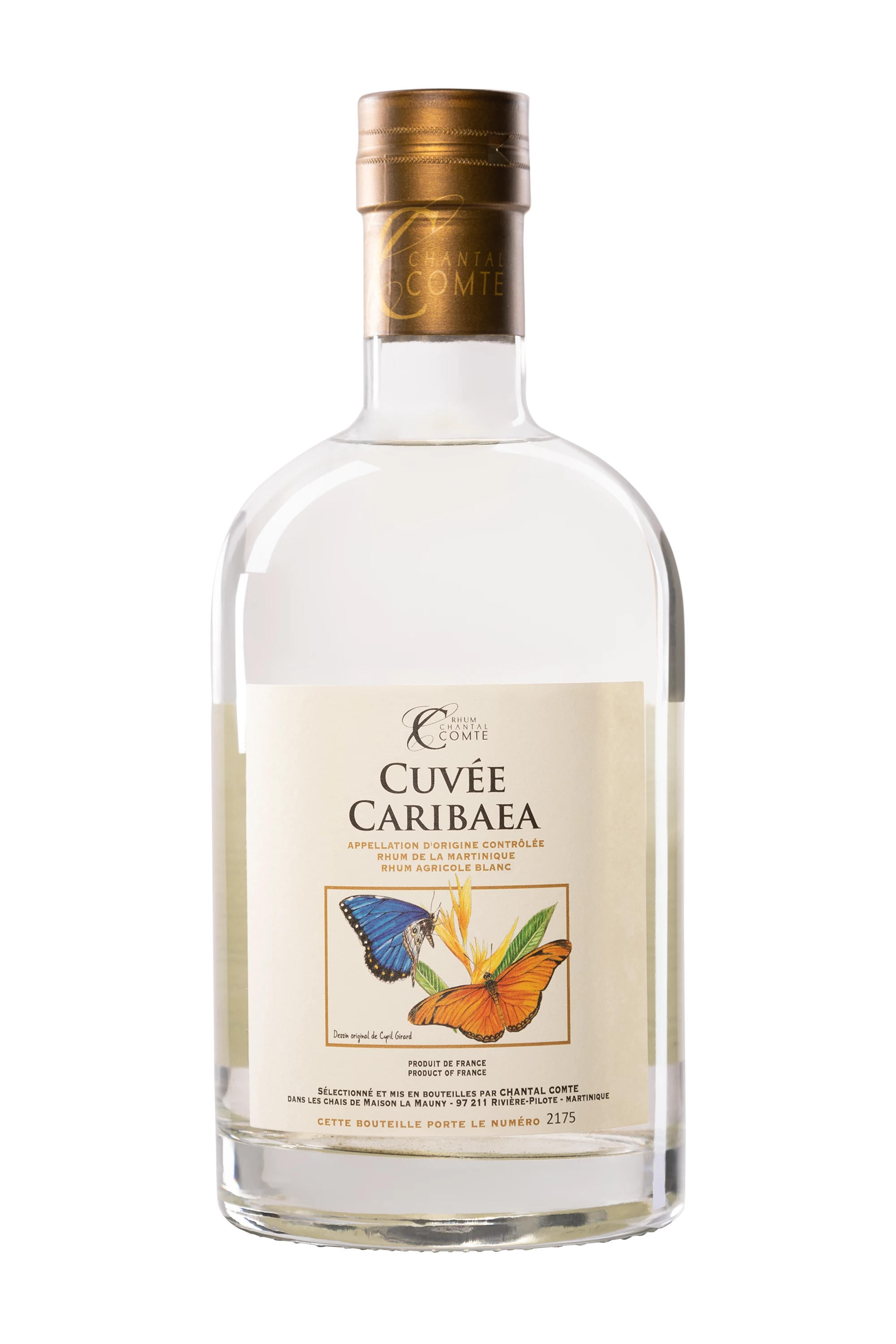 Chantal Comte - Rhum Agricole de Martinique "Cuvée Caribaea" Blanc 50° Giftbox, 70cl
