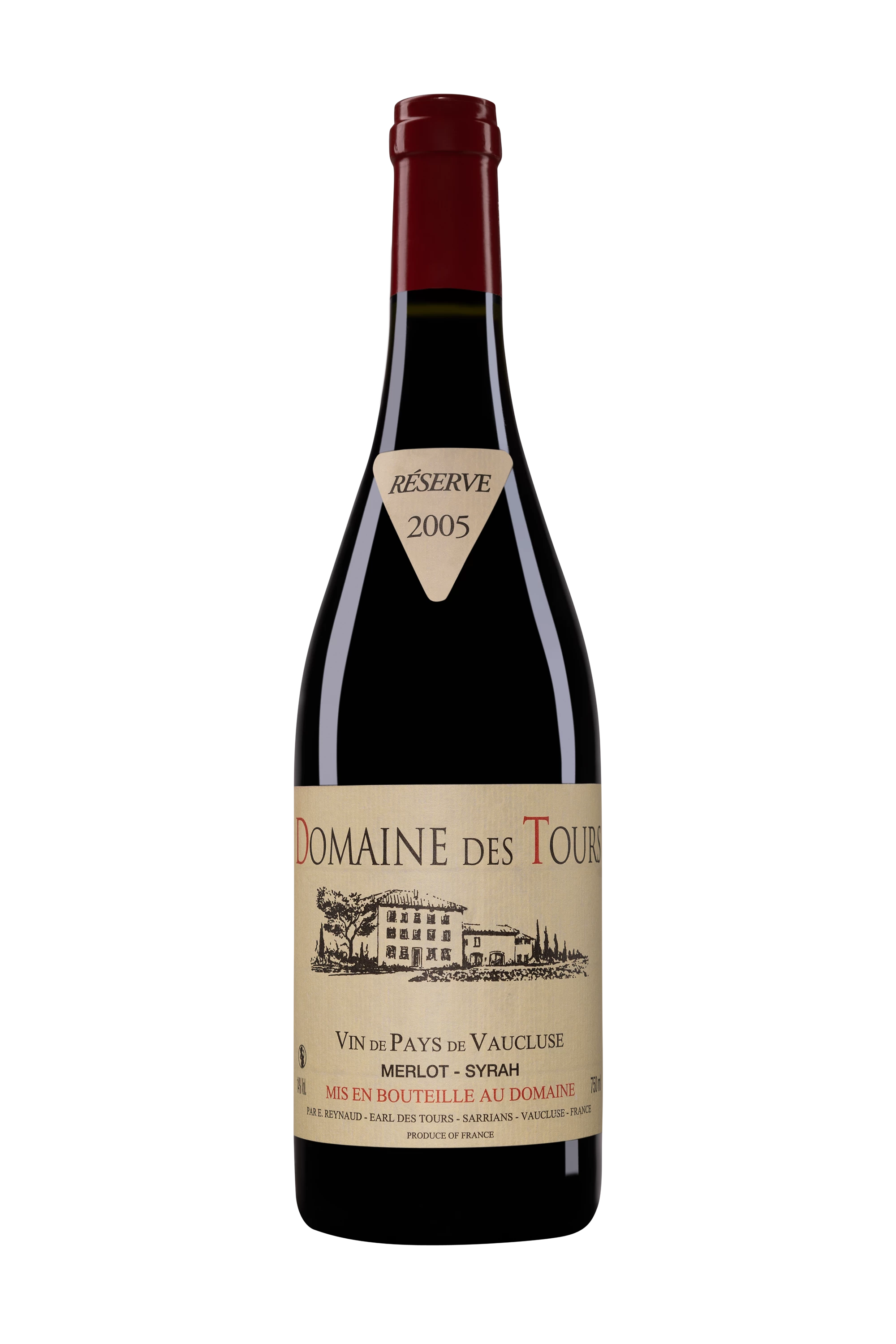Domaine des Tours - Vin de Pays du Vaucluse "Merlot-Syrah" Rouge 2005 14°, 75cl