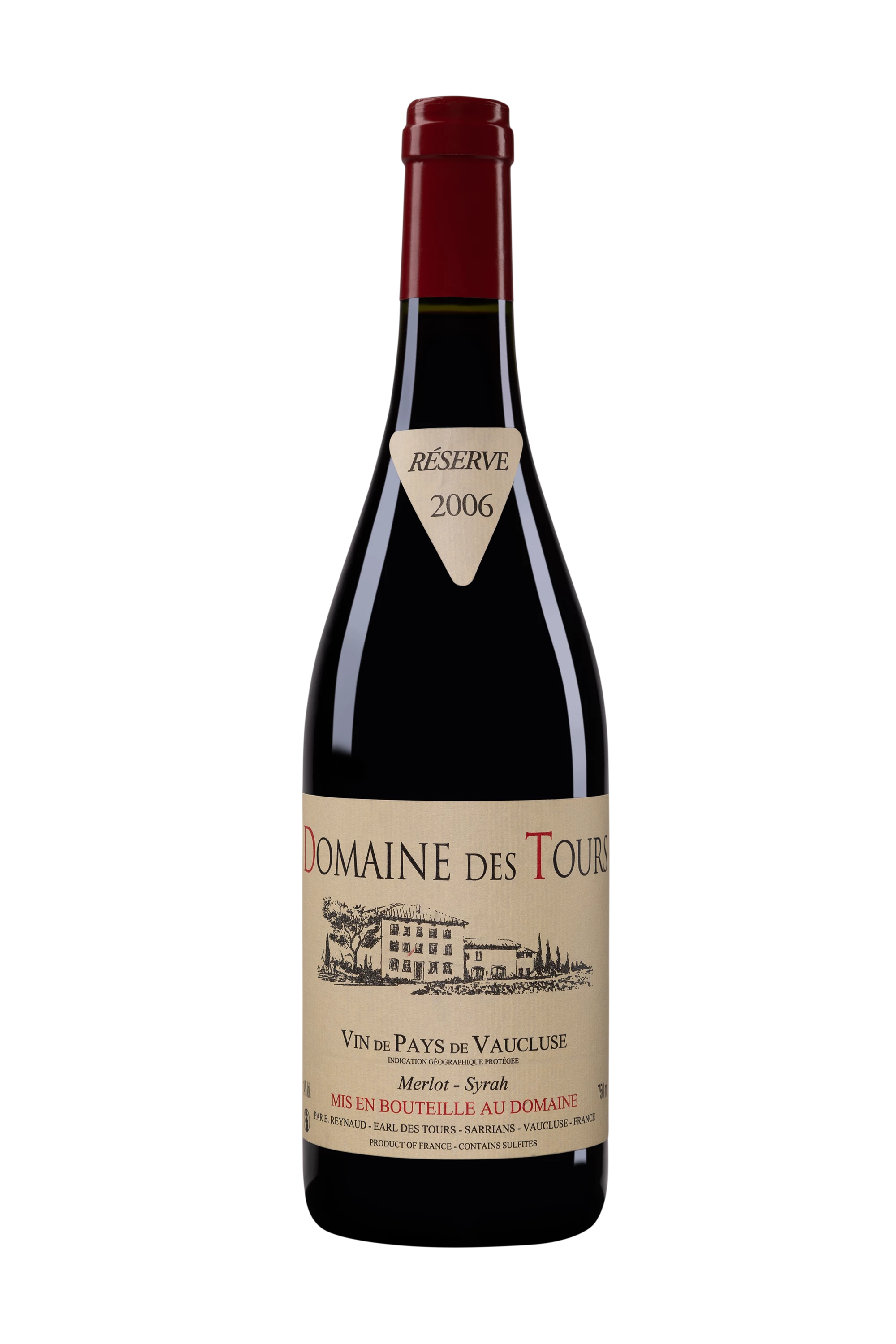 Domaine des Tours - Vin de Pays du Vaucluse "Merlot-Syrah" Rouge 2006 14°, 75cl