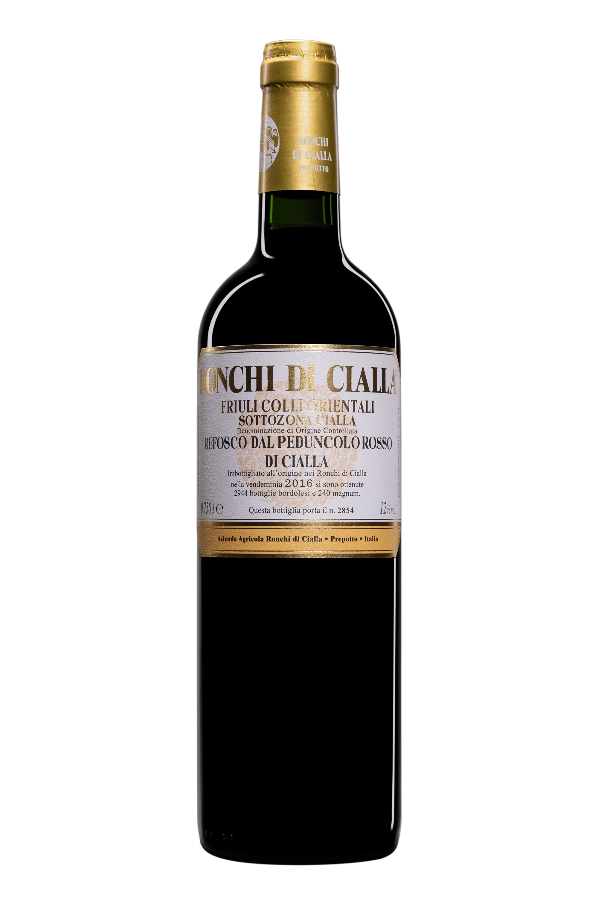 Ronchi di Cialla - Colli Orientali del Friuli "Refosco dal Peduncolo Rosso di Cialla" Rouge 2016 12°, 75cl