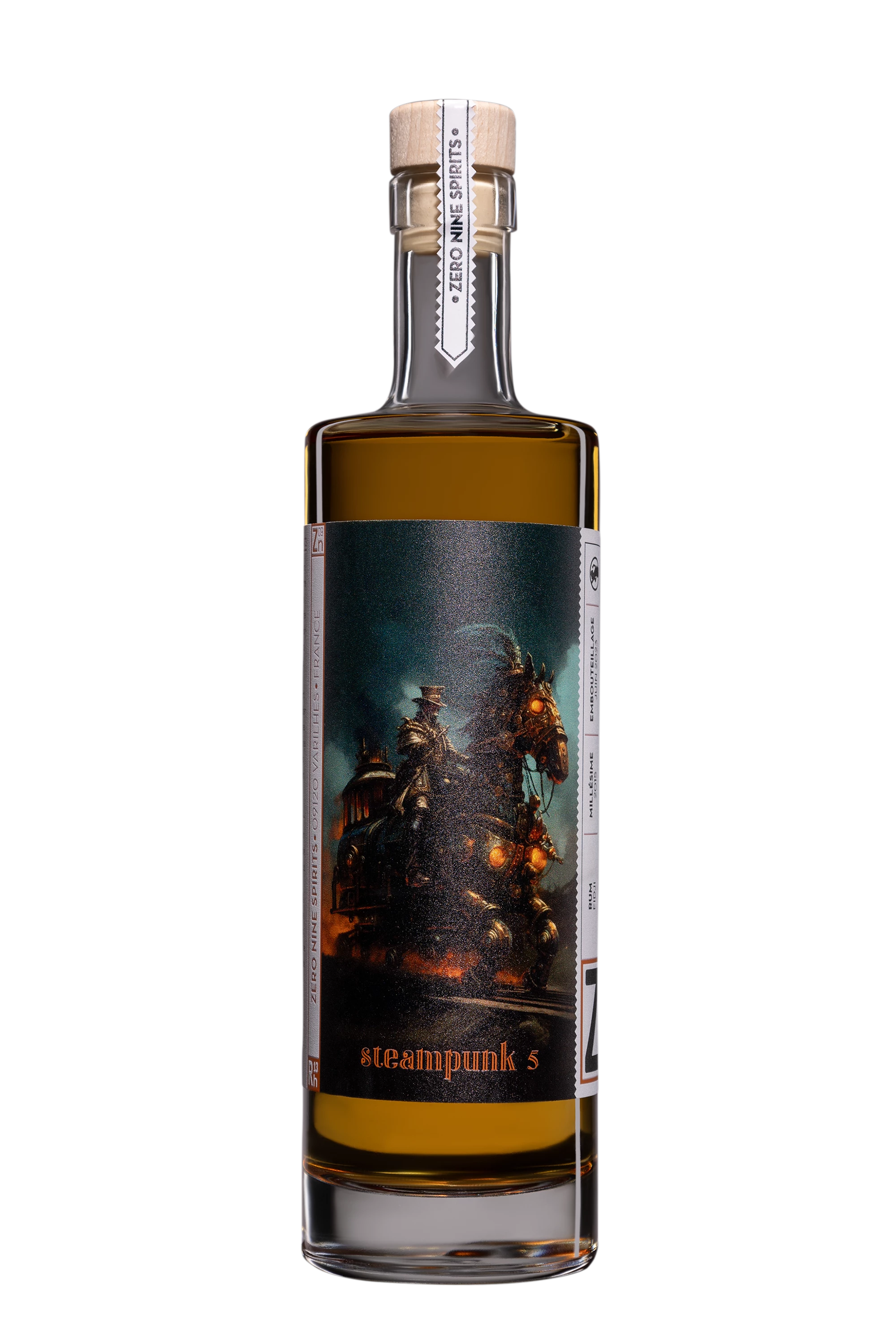 Zero Nine Spirits - Molasses Fijian Rhum "Série Steampunk" Brun 2015 60.9°, 50cl
