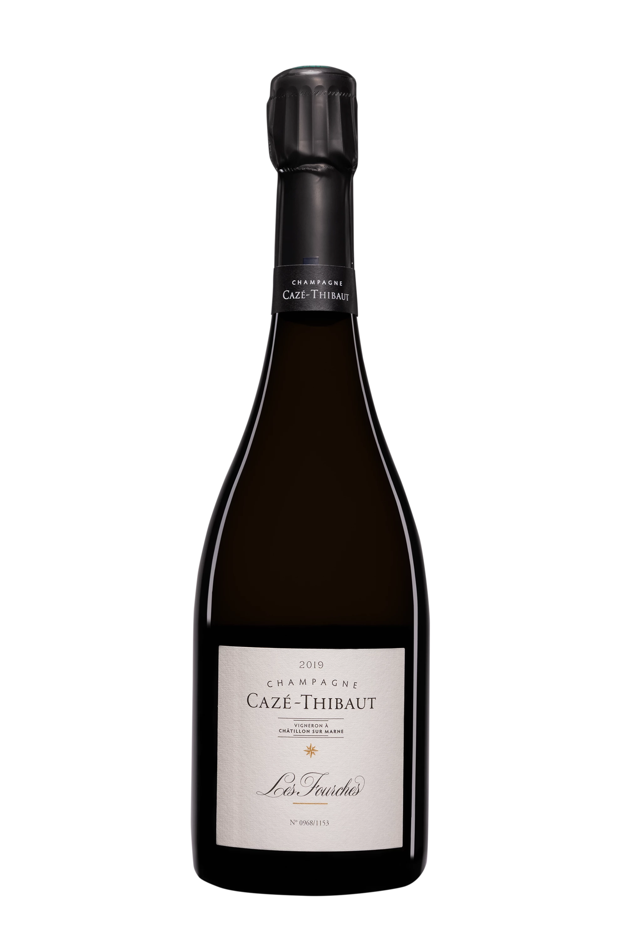 Domaine Cazé-Thibaut - Champagne Extra-Brut Blanc de Blancs Millésimé "Les Fourches" Blanc 2019 Dégorgement 04 Mar. 2024 12.5°, 75cl