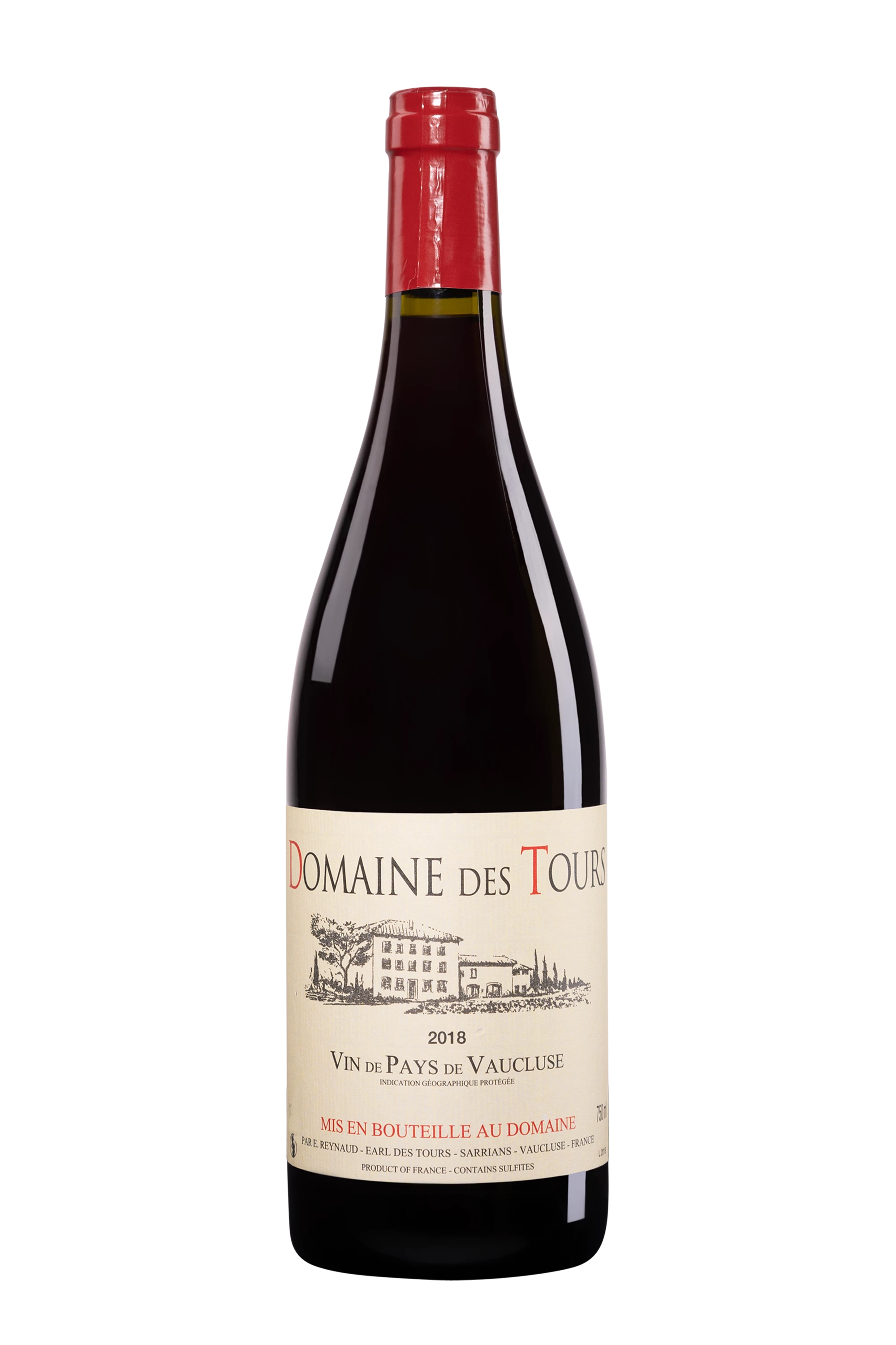 Domaine des Tours - Vin de Pays du Vaucluse Rouge 2018 14°, 75cl
