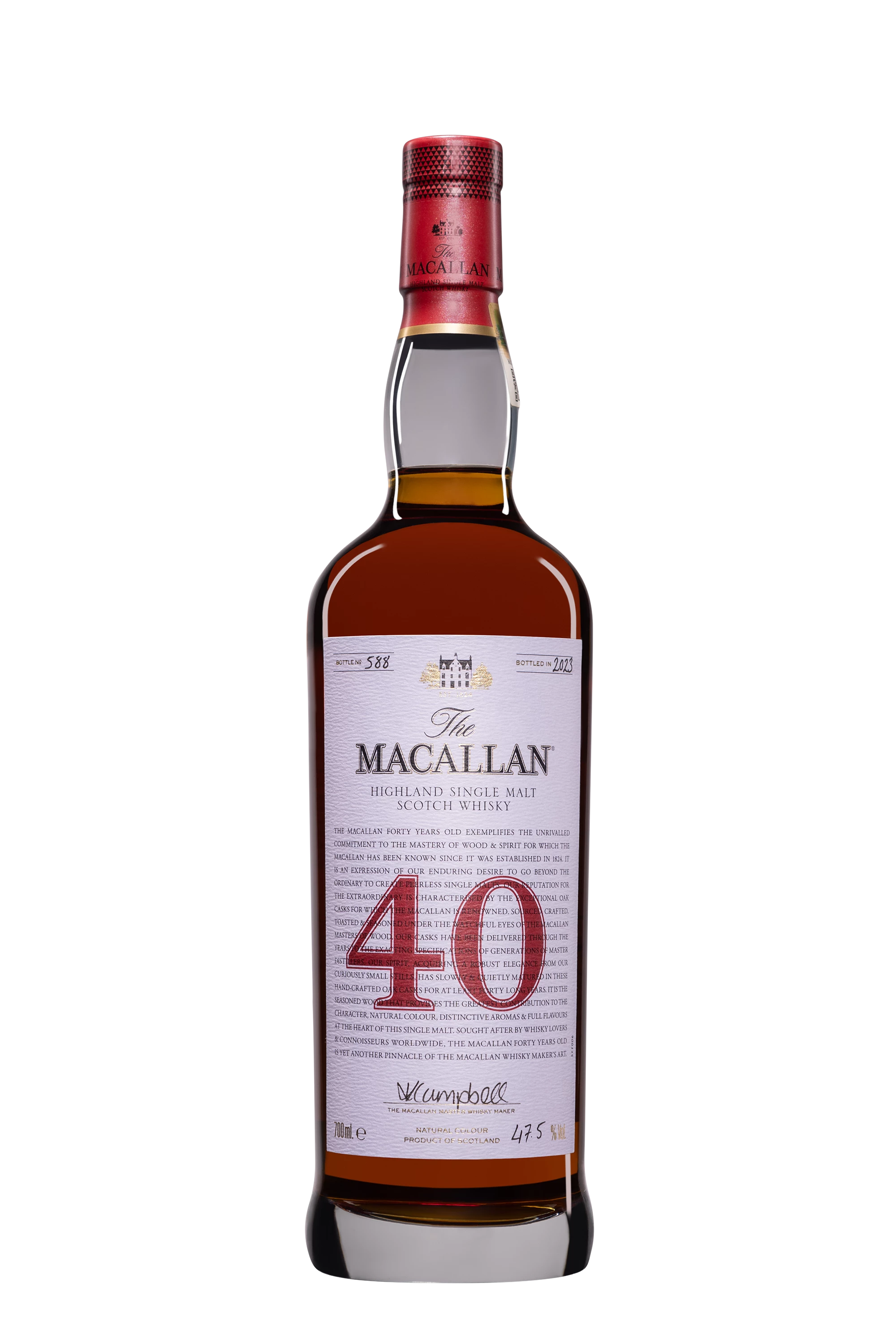 The Macallan - Single Malt Scotch Whisky "40 Ans - The Red Collection" 47.5°, 70cl