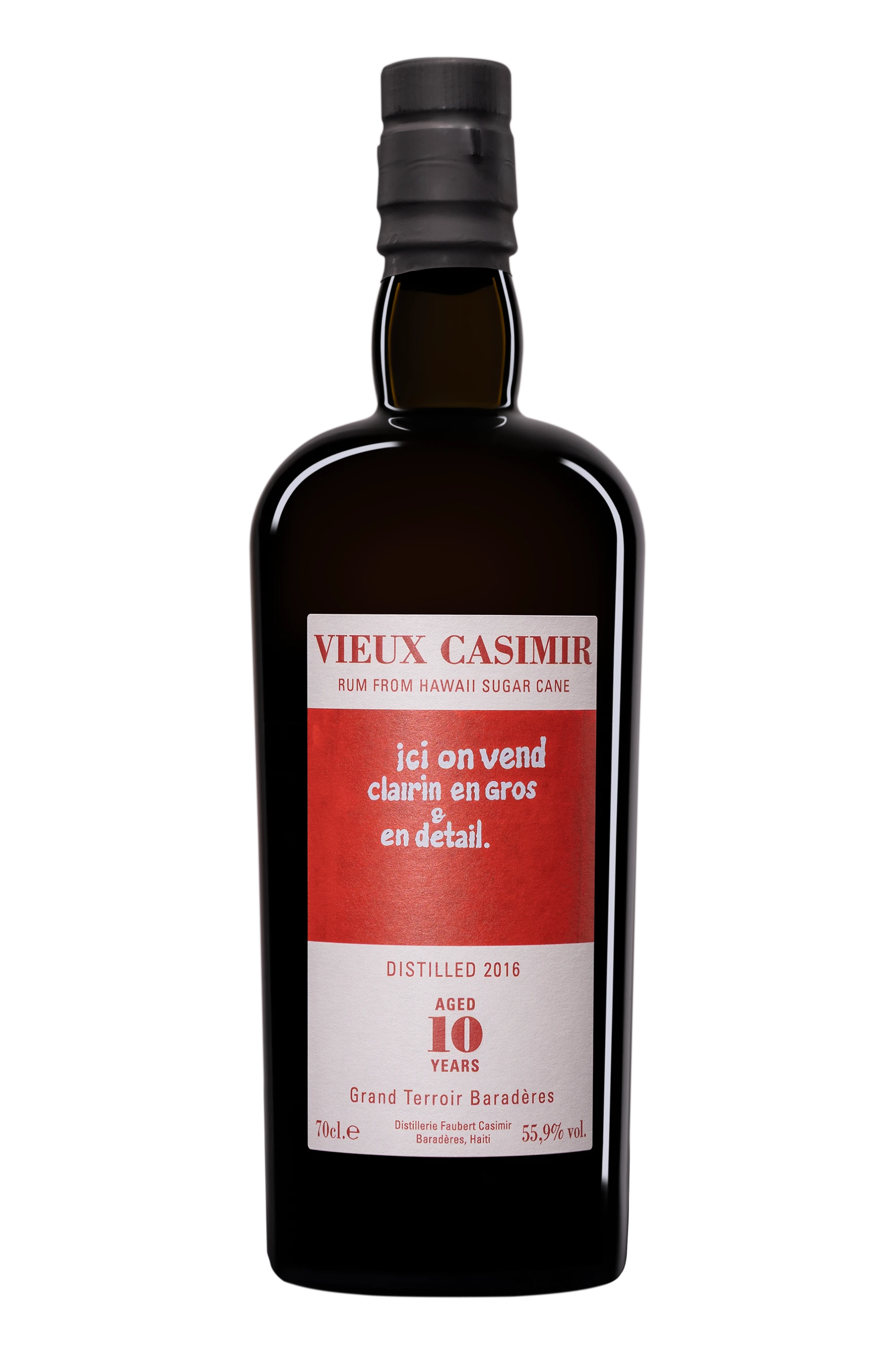 Spirits of Haiti - Clairin Pur Cane Juice Haïtian Rhum "10 Ans Vieux Casimir - Small Batch" Brun 2016 55.9° Giftbox, 70cl