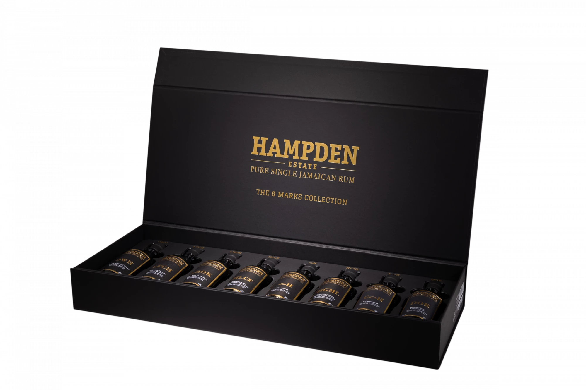 Hampden - Molasses Jamaican Rhum "8 Marks Collection 8 x 20cl" Blanc 60° Giftbox, 120cl