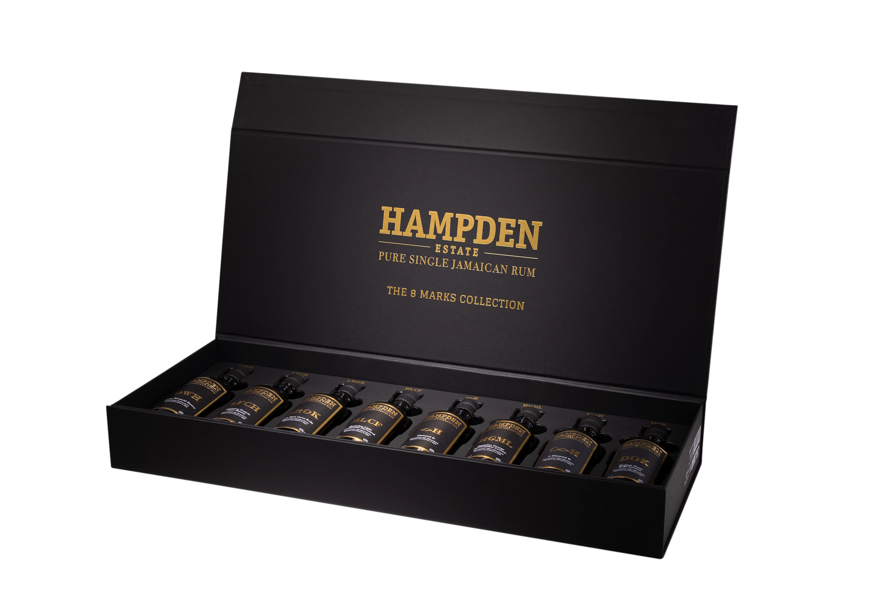 Hampden - Molasses Jamaican Rhum "8 Marks Collection 8 x 20cl" Blanc 60° Giftbox, 120cl