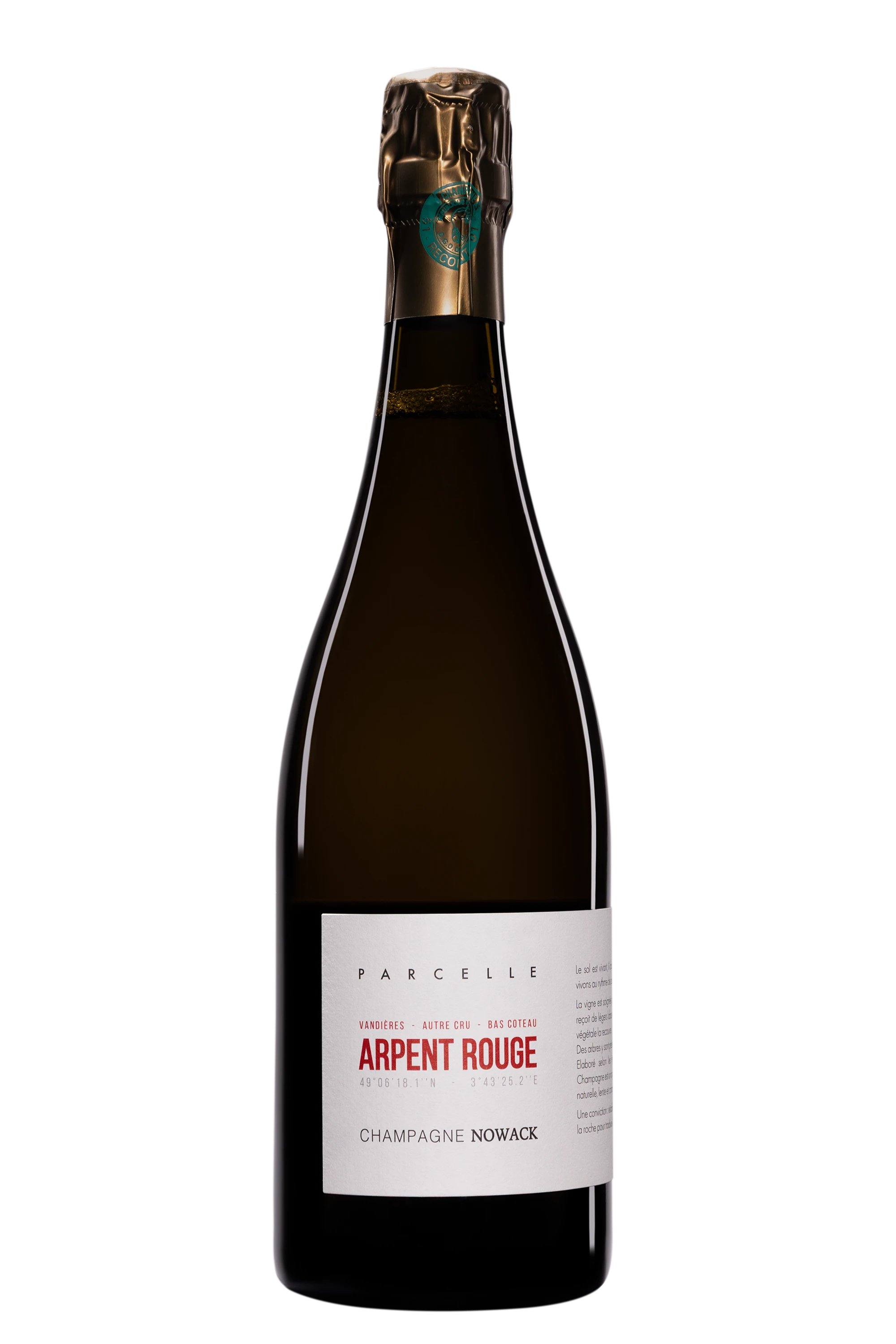 Domaine Nowack - Champagne Extra-Brut "Les Arpents Rouges" Blanc 2020, 75cl
