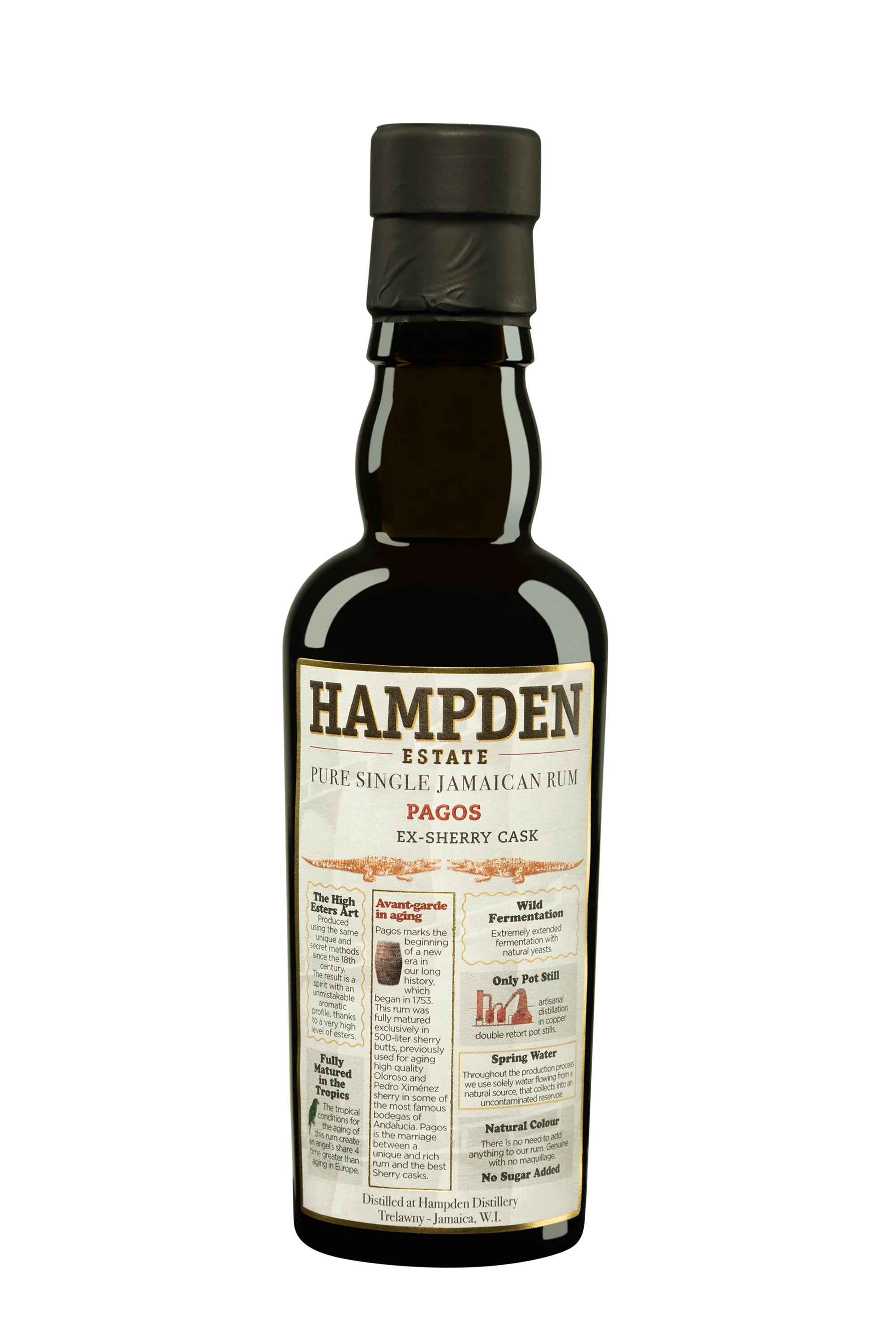 Hampden - Molasses Jamaican Rhum "Pagos - 100% Ex-Sherry - Cask Release 2022" Brun 52° Giftbox, 10cl