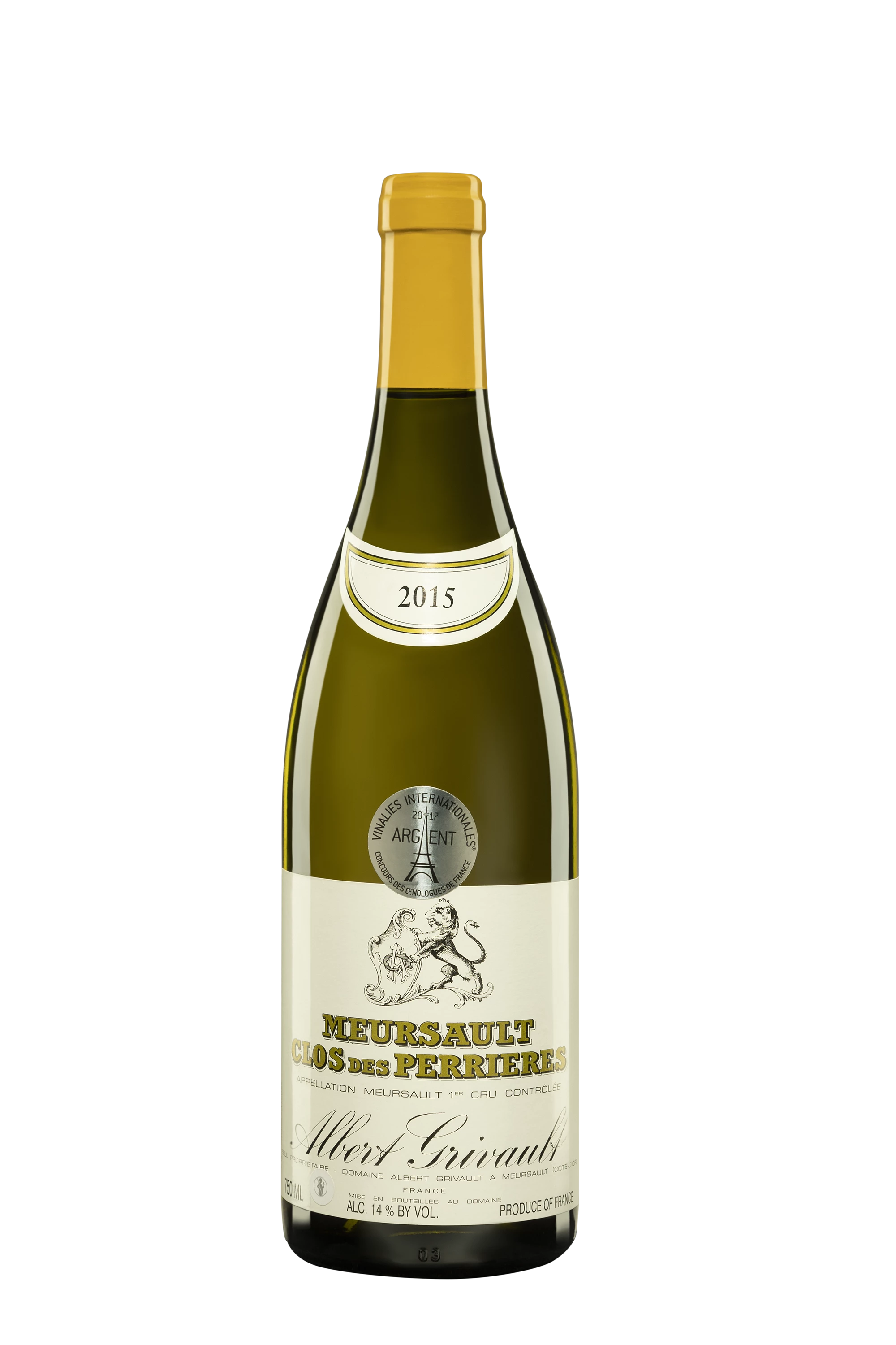 Domaine Albert Grivault - Meursault 1er Cru "Clos des Perrières - Monopole" Blanc 2015, 75cl