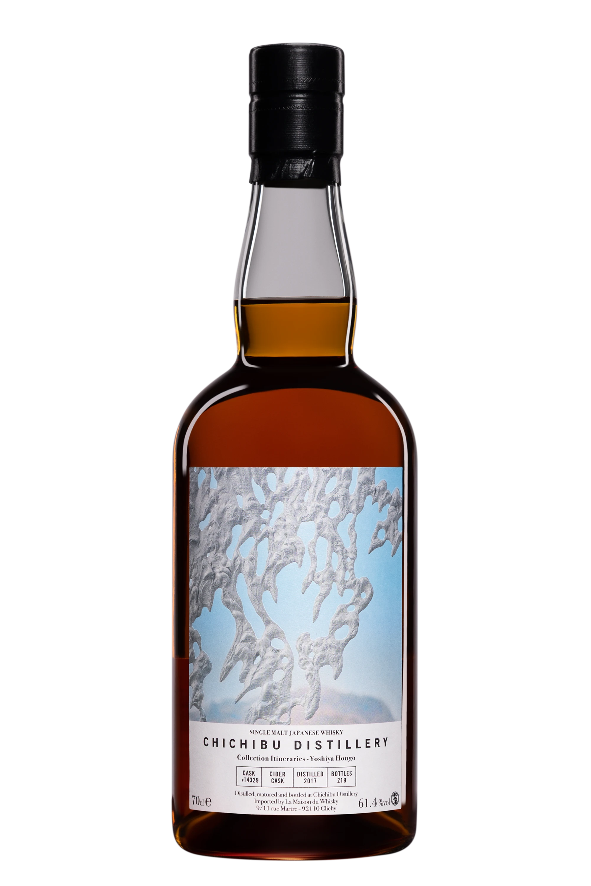 Ichiro's Malt Chichibu - Single Malt Japanese Whisky "7 Ans Single Cask #14329 - Cider Cask Itinéraires - Release 2025" Brun 2017 61.4° Giftbox, 70cl