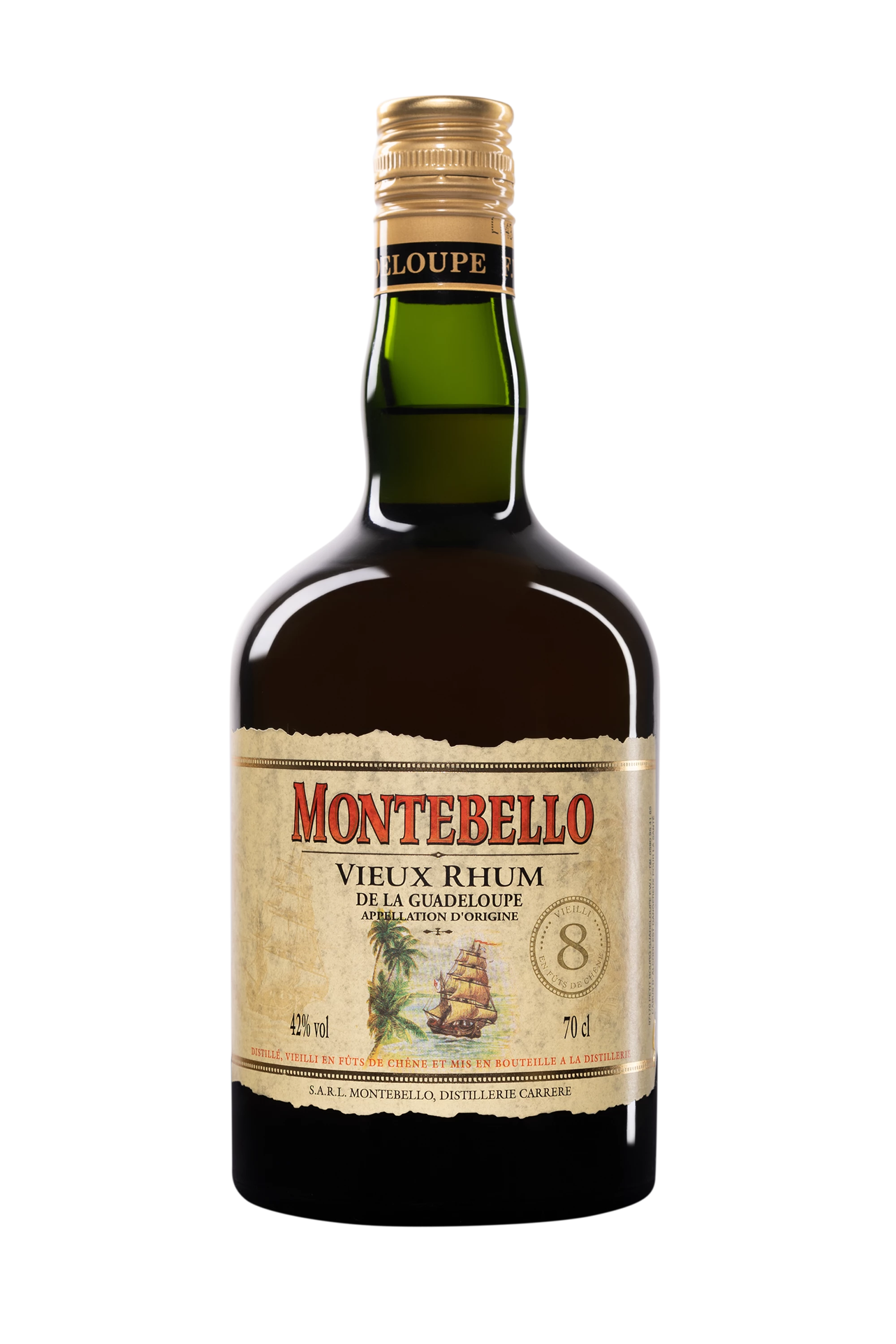Montebello - Rhum Vieux Agricole de Guadeloupe "8 Ans" Brun 42° Giftbox, 70cl
