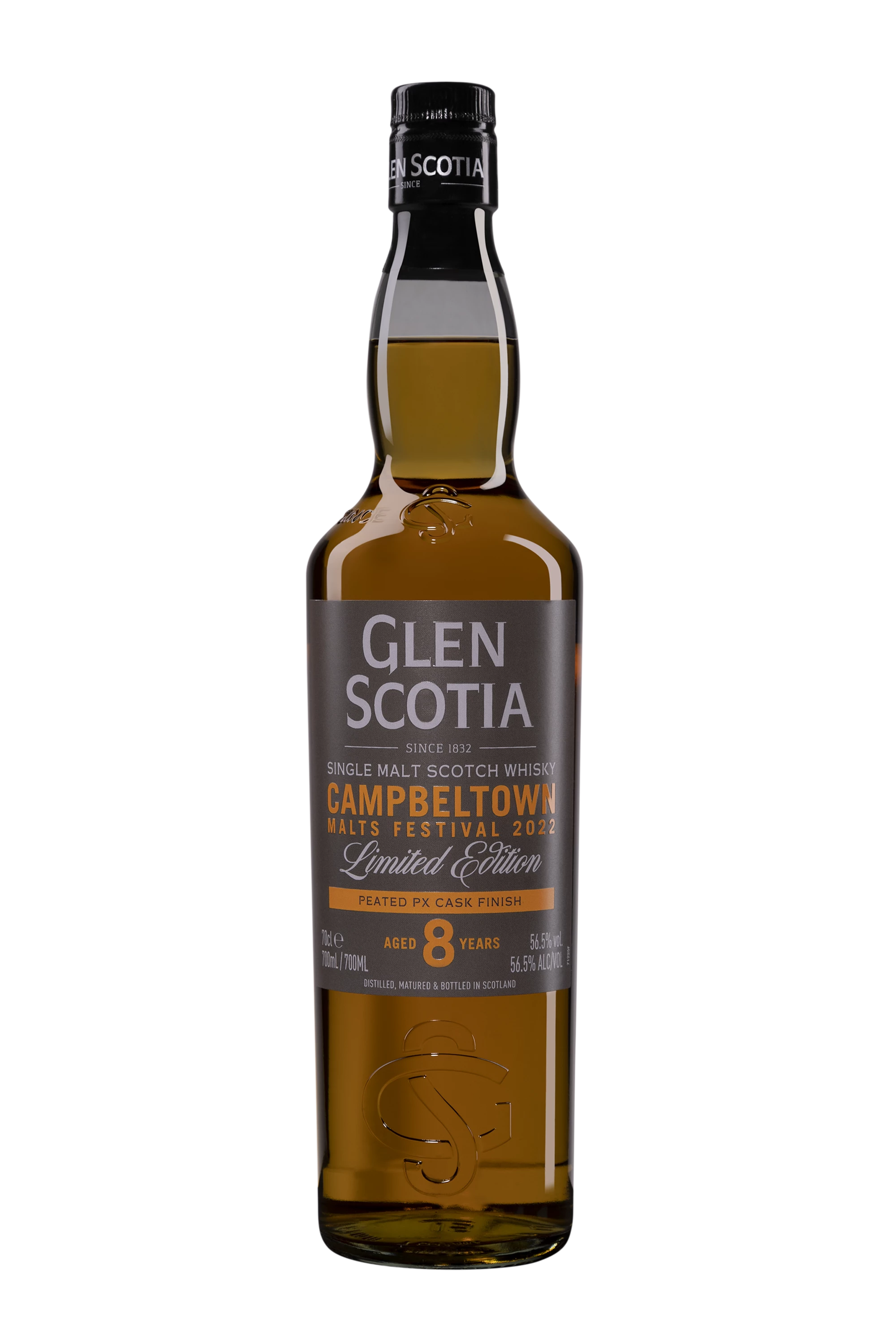 Glen Scotia - Single Malt Scotch Whisky "8 Ans - Peated PX Finish - Campbeltown Festival 2022" 56.5° Giftbox, 70cl