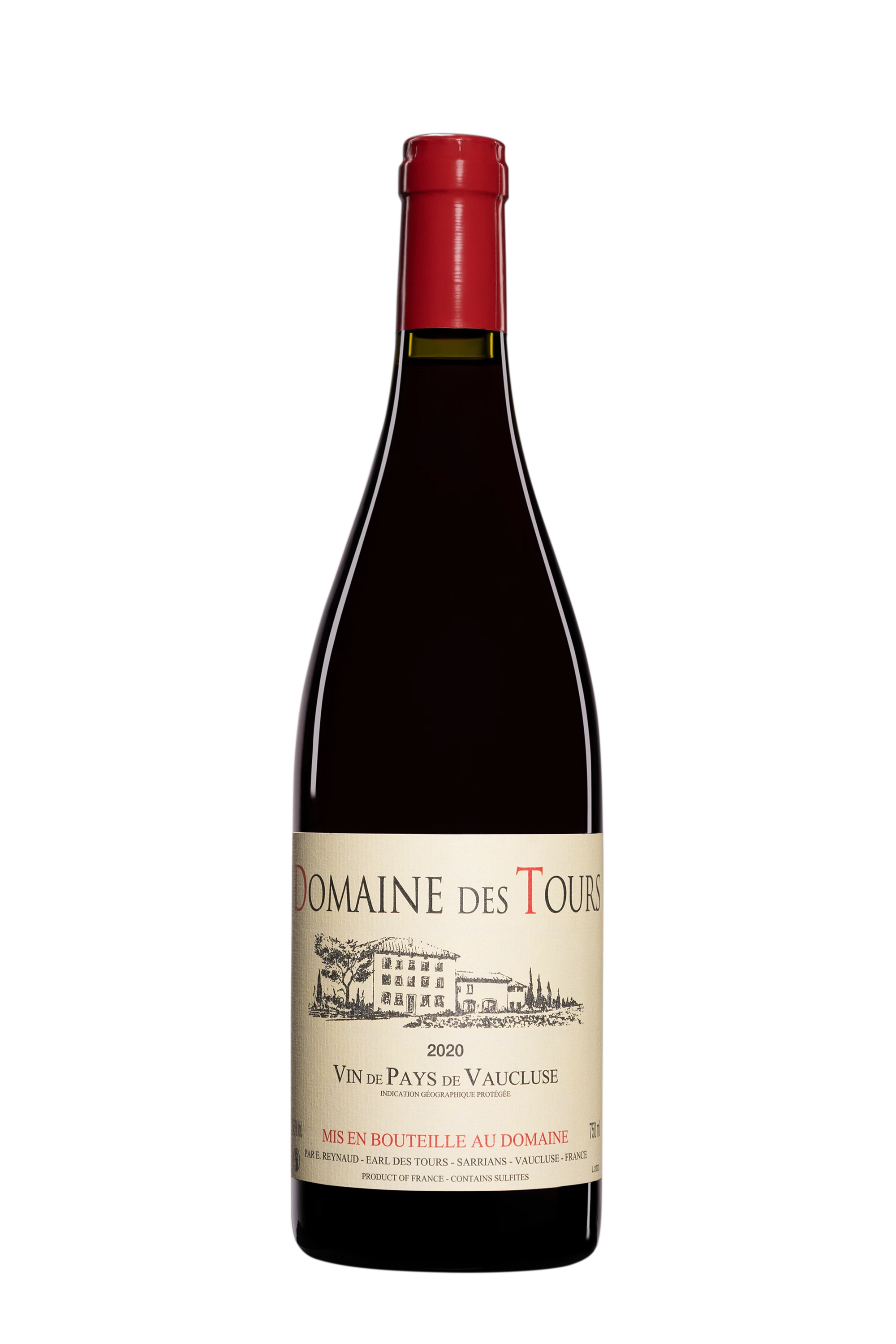 Domaine des Tours - Vin de Pays du Vaucluse Rouge 2020 14.5°, 75cl