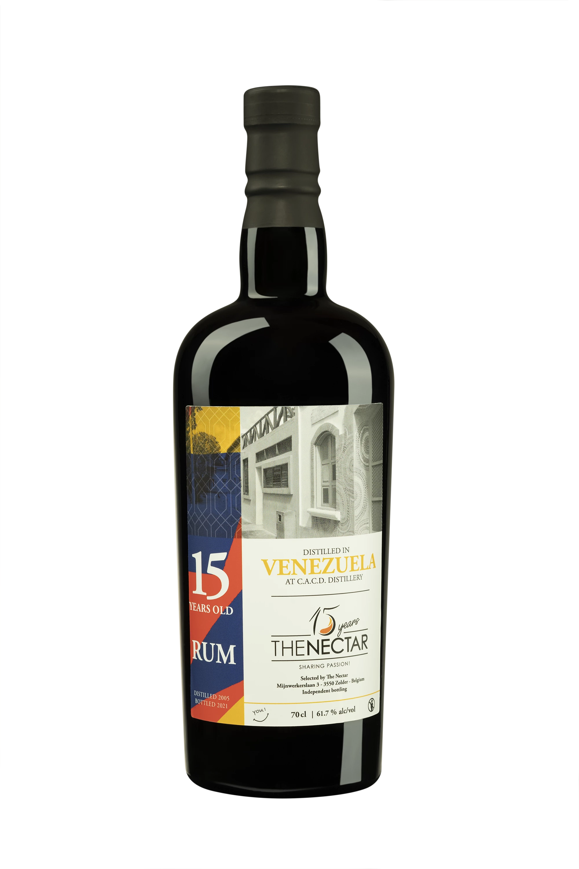 The Nectar - Molasses Venezuelan Rhum "C.A.C.D - 15 Ans 15 Years The Nectar" Brun 2005 61.7°, 70cl