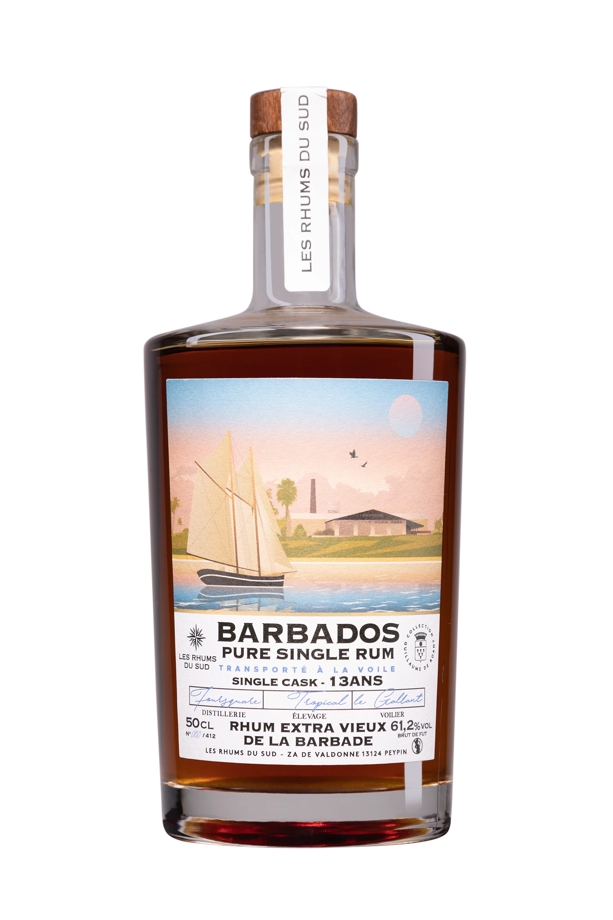Les Rhums du Sud - Molasses Barbados Rhum "13 Ans Foursquare" 61.2°, 50cl