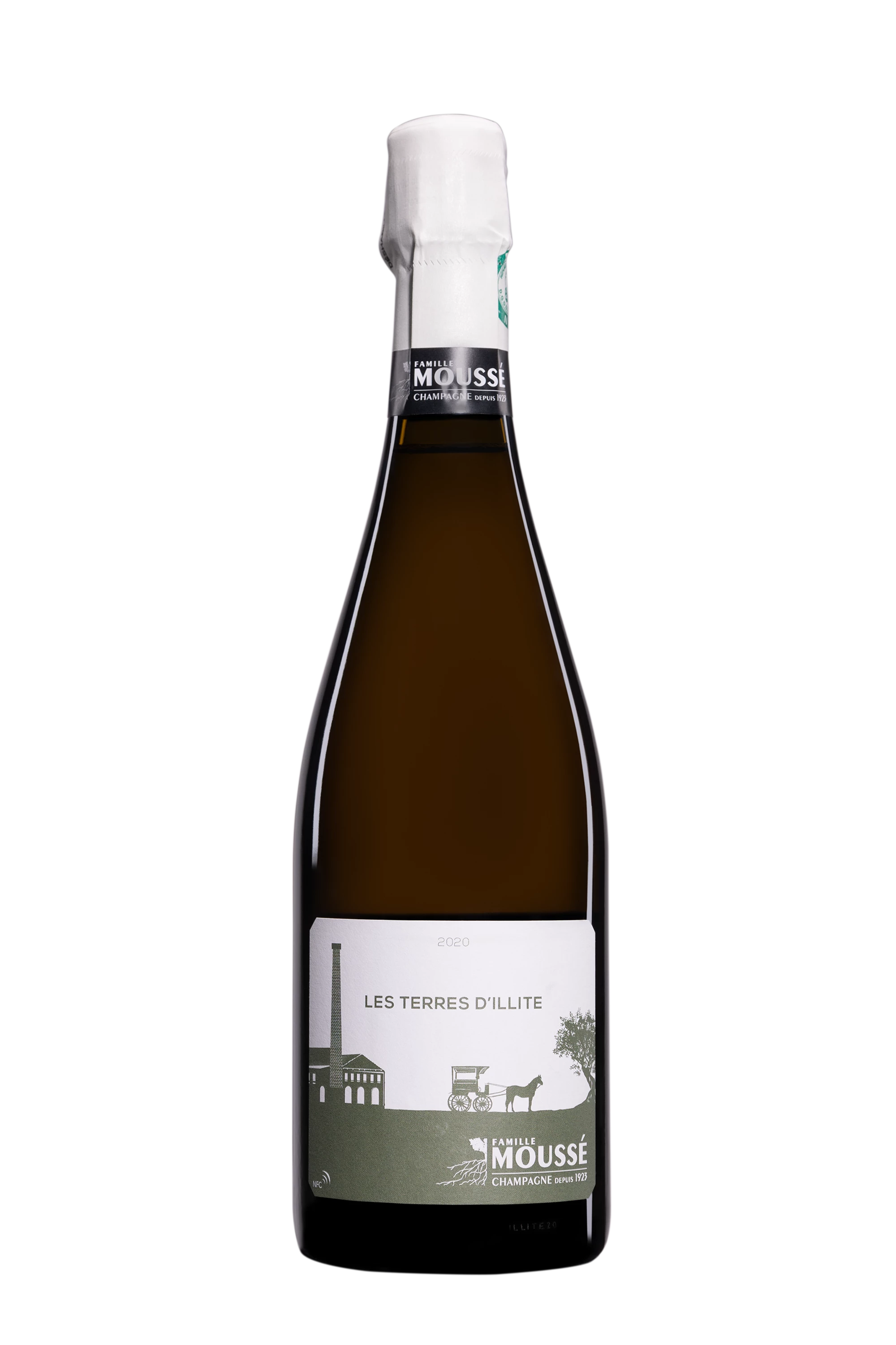 Domaine Moussé - Champagne Extra-Brut Blanc de Noirs Millésimé "Les Terres d'Illite" Blanc 2019 Dégorgement 11 Dec. 2023 12.29°, 75cl