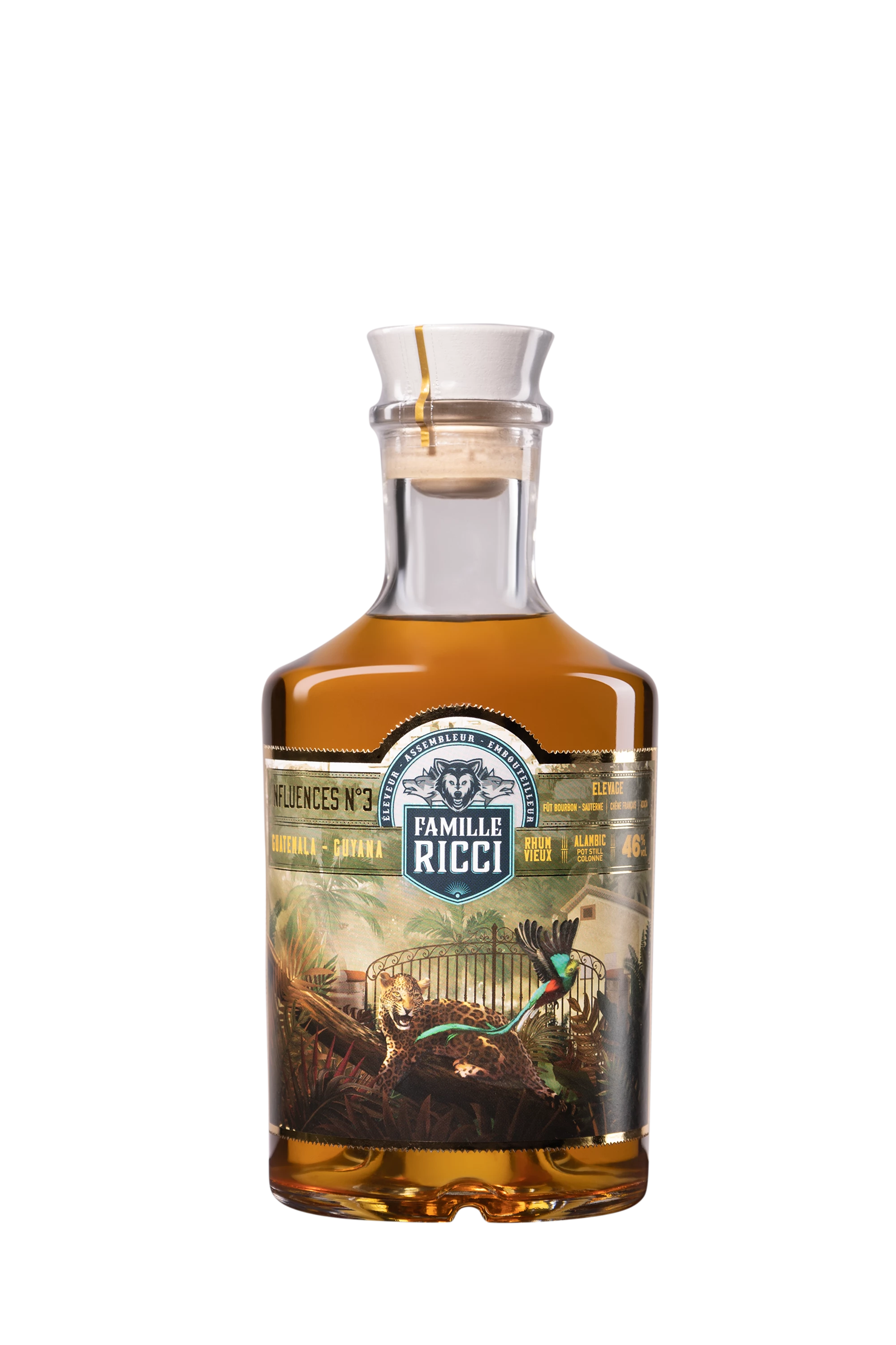 Famille Ricci - Molasses Rhum "Influences N°3" Brun 46° Giftbox, 70cl
