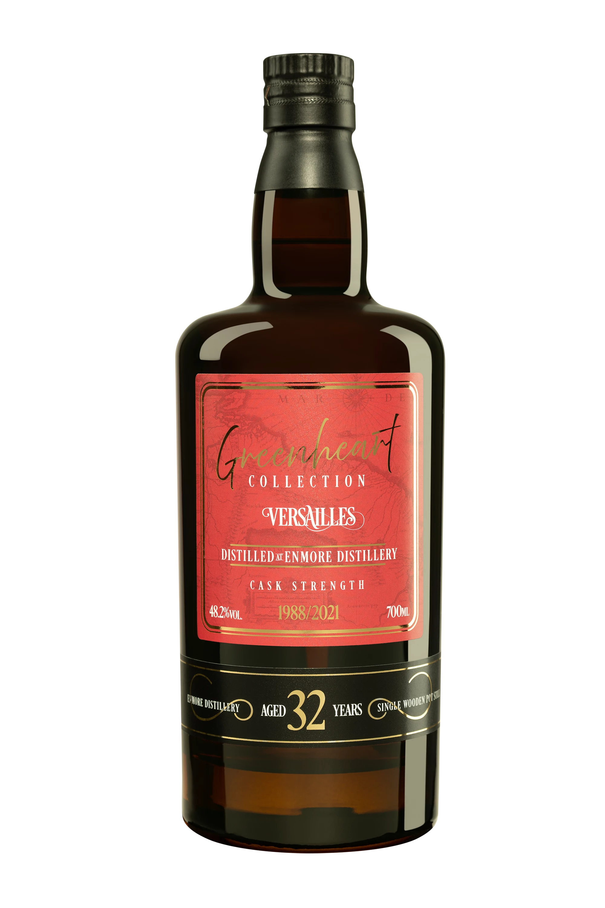 Distilia - Molasses British Guyana Rhum "32 Ans Versailles - Greenheart Collection - Enmore Single Wooden Pot Still" Brun 1988 48.2° Giftbox, 70cl
