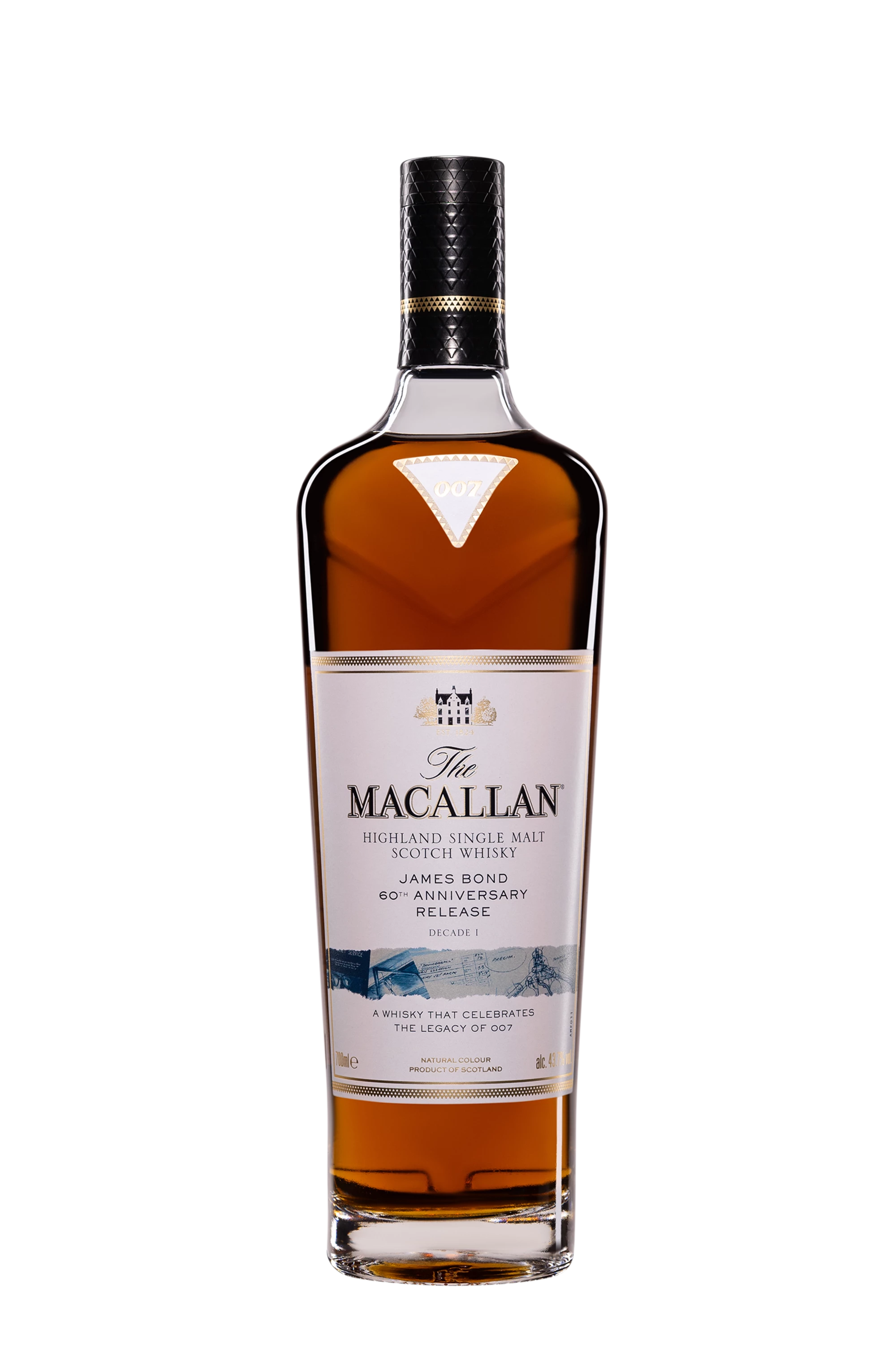 The Macallan - Single Malt Scotch Whisky "James Bond 60th Anniversary - Decade 1" 43.7° Giftbox, 70cl