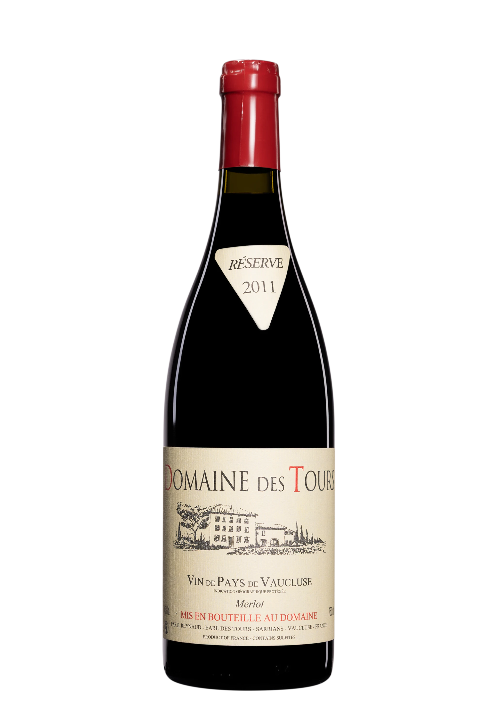 Château des Tours - Vin de Pays du Vaucluse "Merlot" Rouge 2011 14.5°, 75cl