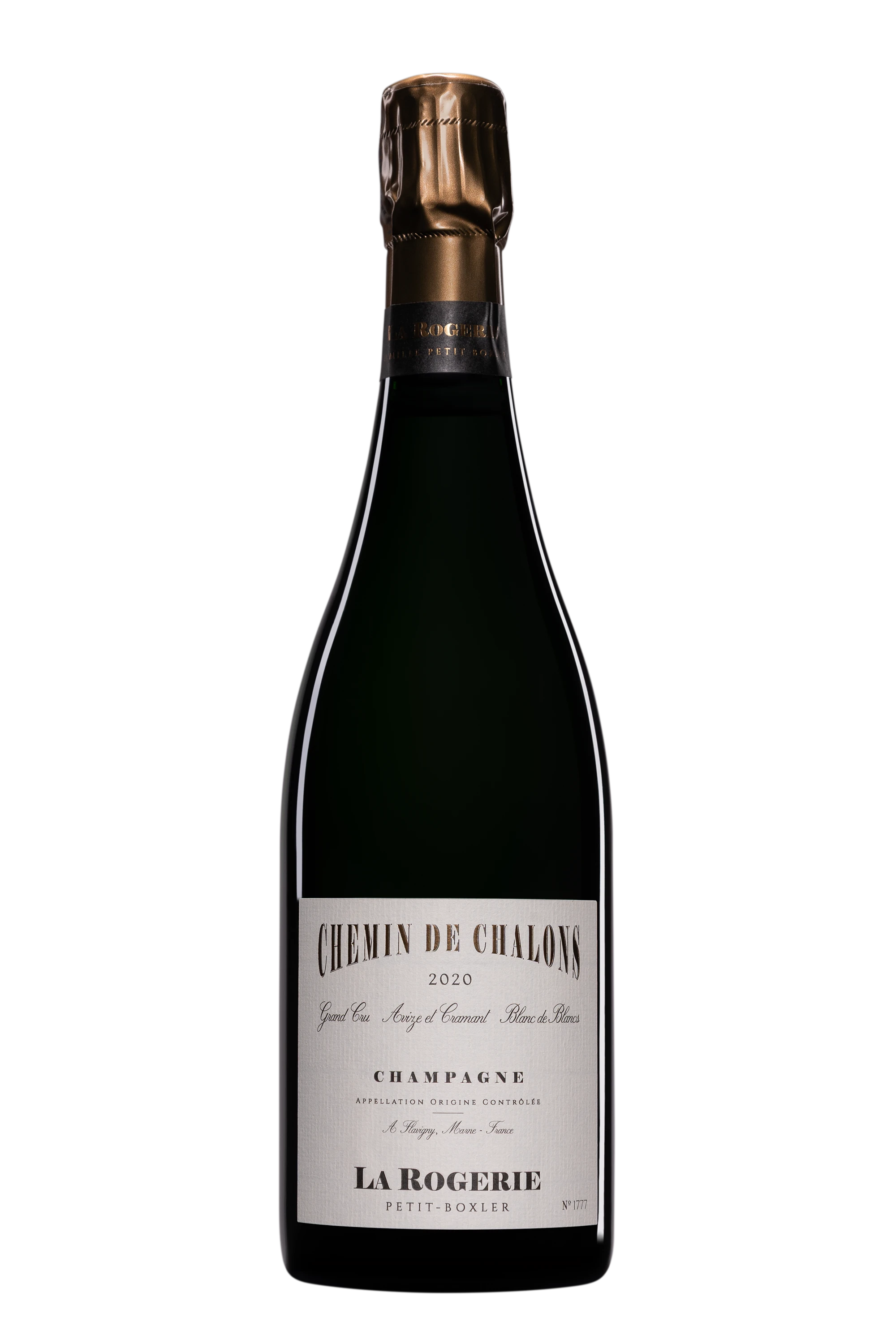 Domaine La Rogerie - Champagne Extra-Brut Grand Cru Blanc de Blancs Millésimé "Chemin de Chalons" Blanc 2020 12.5°, 75cl