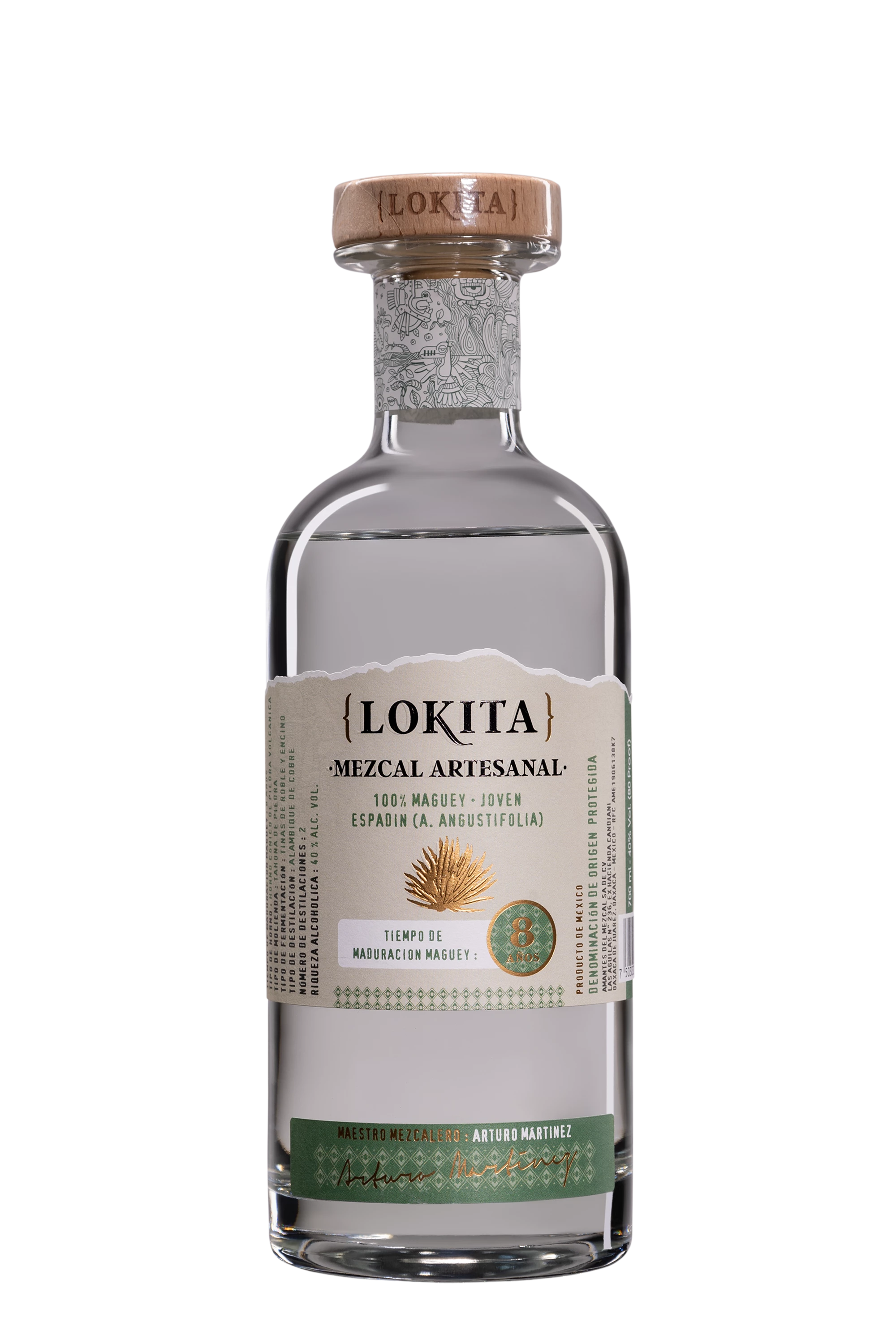Lokita - Tequila "8 Ans Espadin" Blanc 40°, 70cl