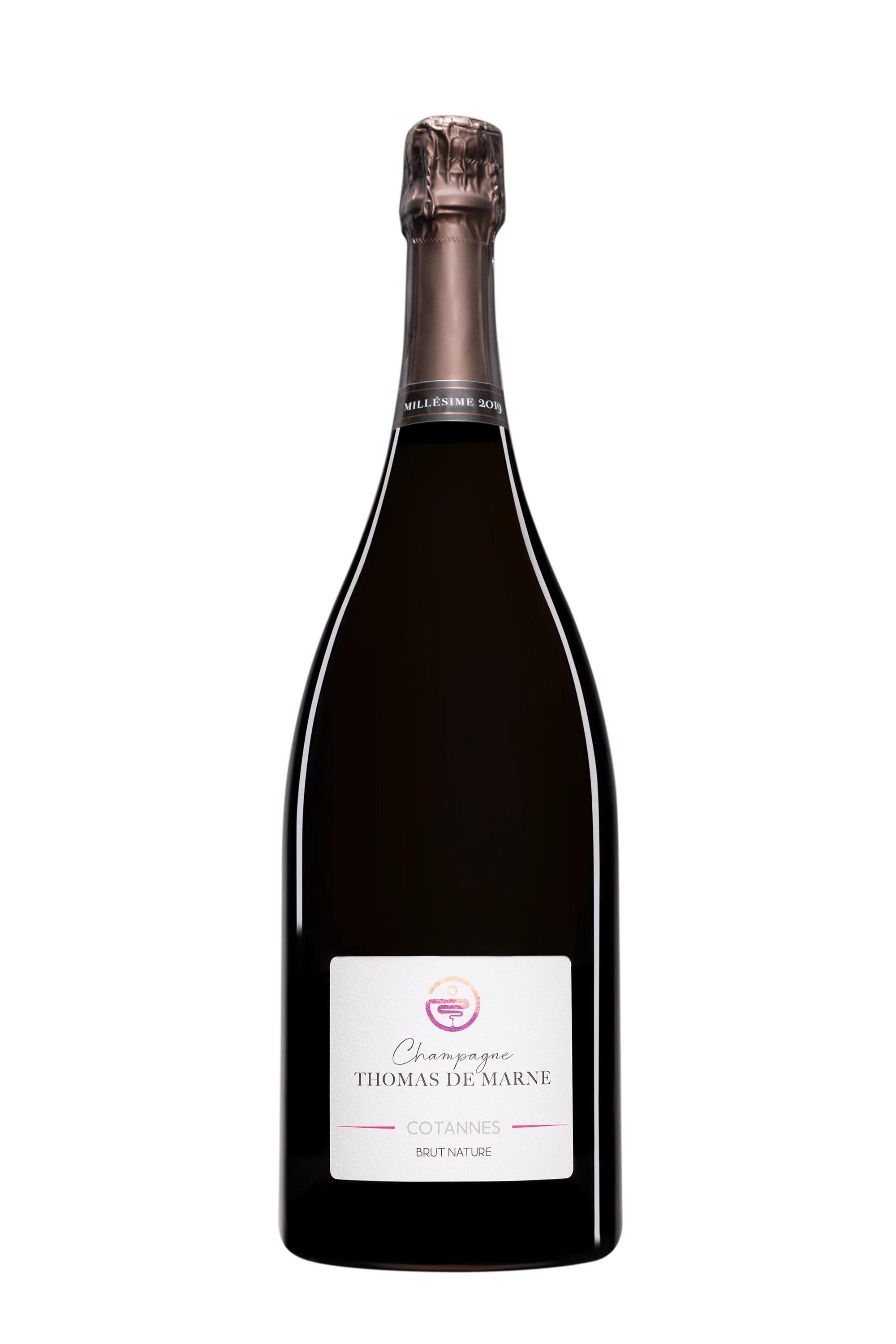 Domaine Thomas de Marne - Champagne Brut Nature Blanc de Noirs Millésimé "Cotannes" Blanc 2019 Dégorgement 12.2023 12.09°, 150cl