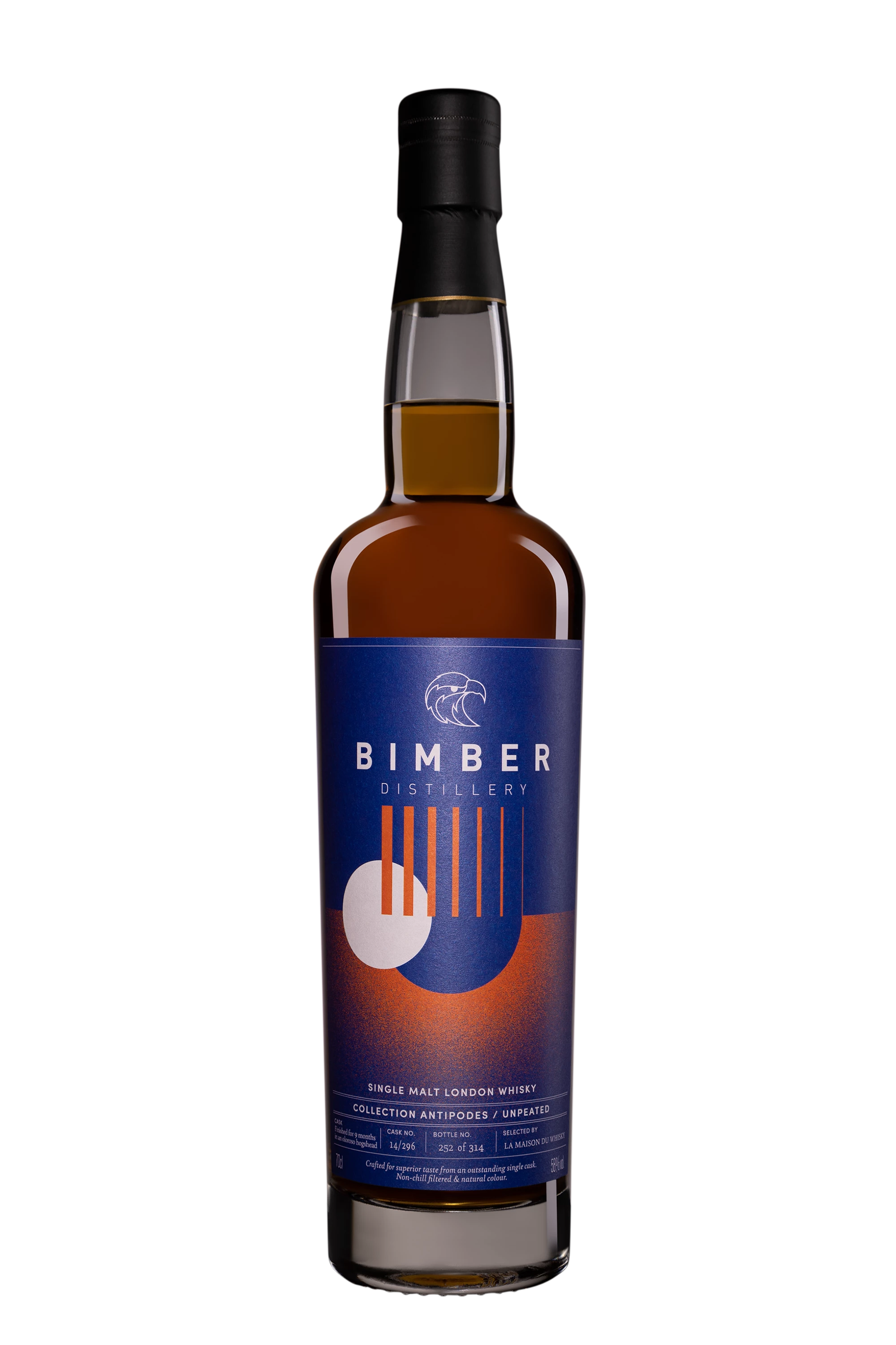 Bimber - Single Malt London Whisky "Oloroso Cask Finish Single Cask #14/296 - Antipodes" 2018 58° Giftbox, 70cl