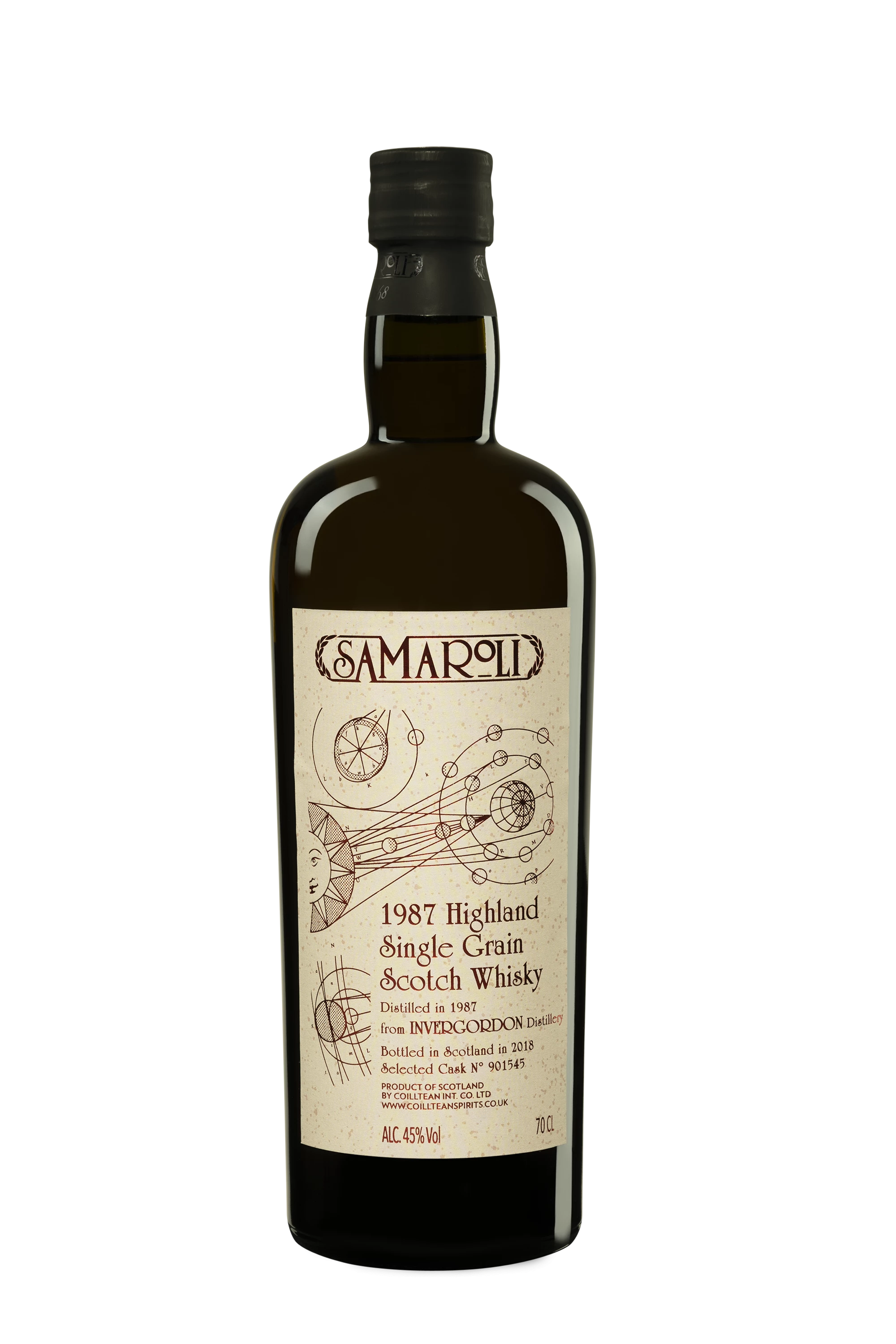 Samaroli - Single Grain Scotch Whisky "Invergordon - Cask #901545 - Edition 2018" 1987 45° Giftbox, 70cl
