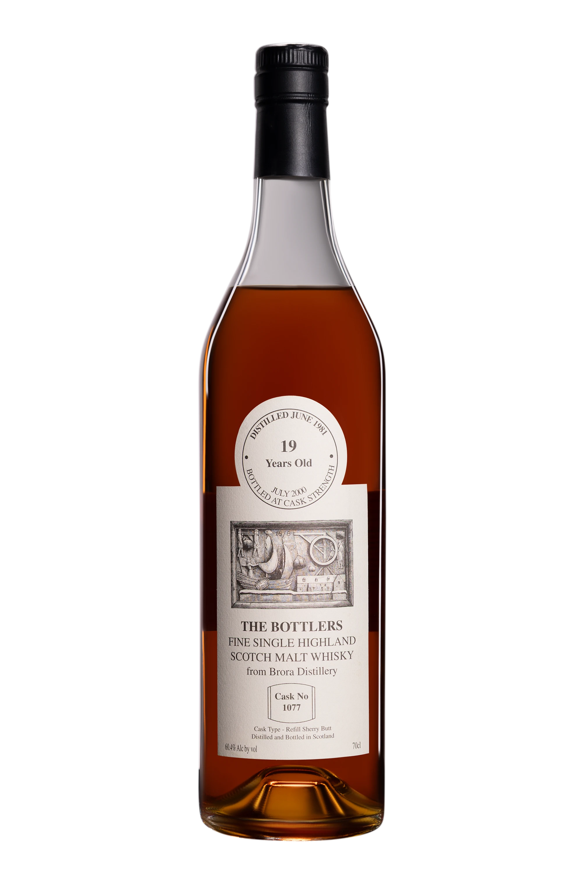 The Bottlers - Single Malt Scotch Whisky "Brora - Cask 1077" Brun 1981 60.40° Giftbox, 70cl