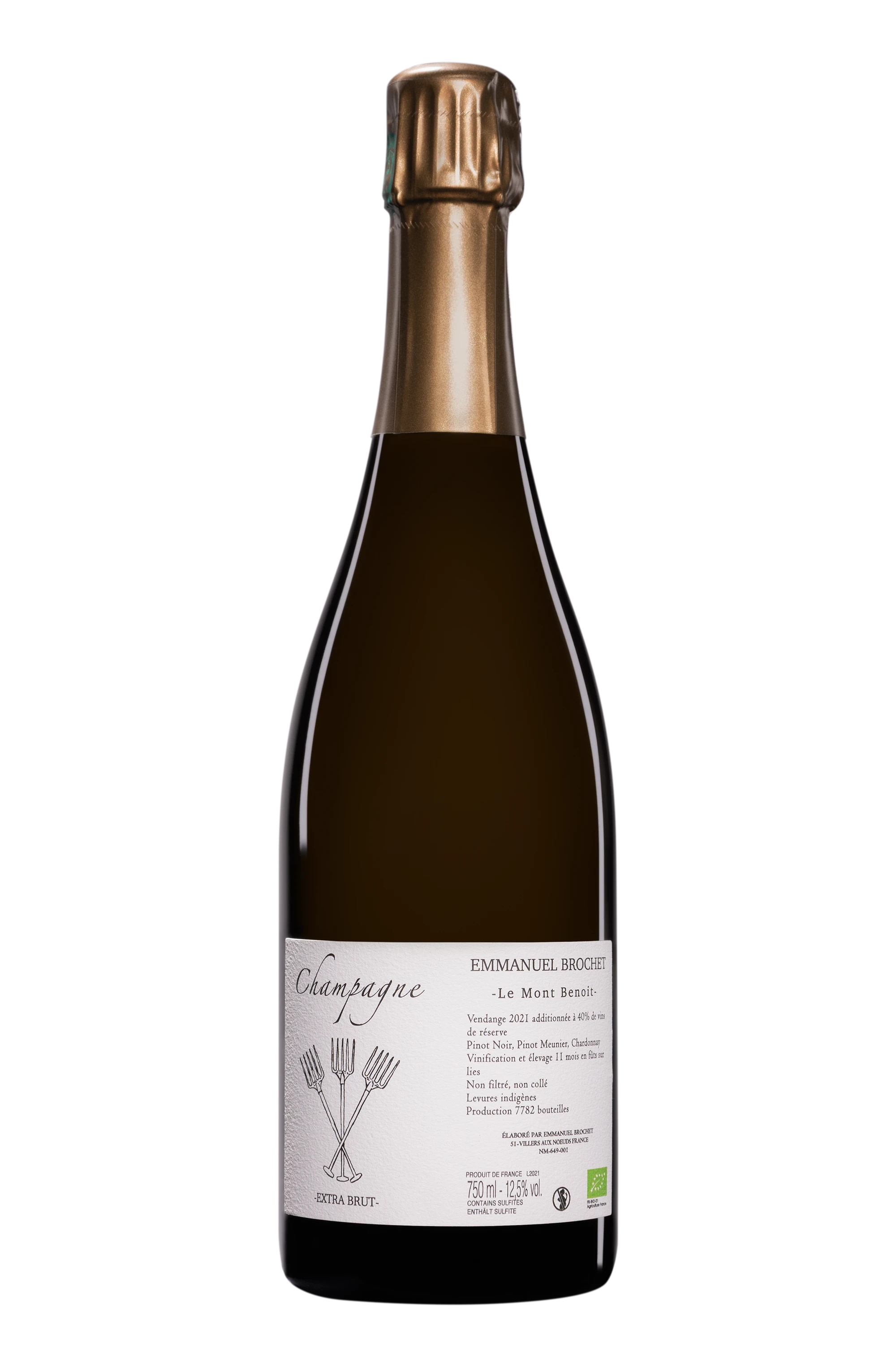 Domaine Emmanuel Brochet - Champagne Extra-Brut 1er Cru "Le Mont Benoit" Blanc NV, 75cl