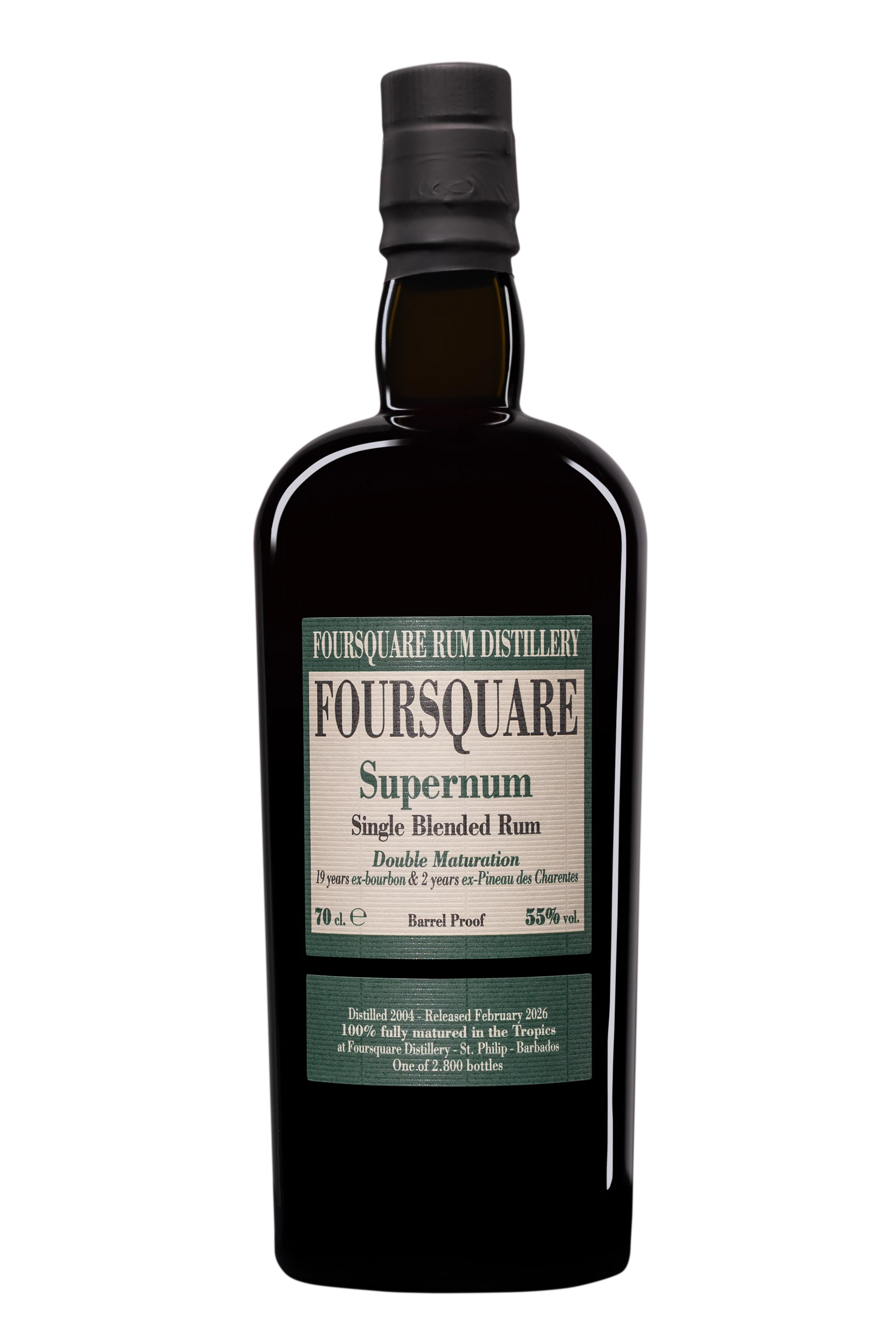 Vélier - Molasses Barbados Rhum "Foursquare - Supernum" Brun 55° Giftbox, 70cl
