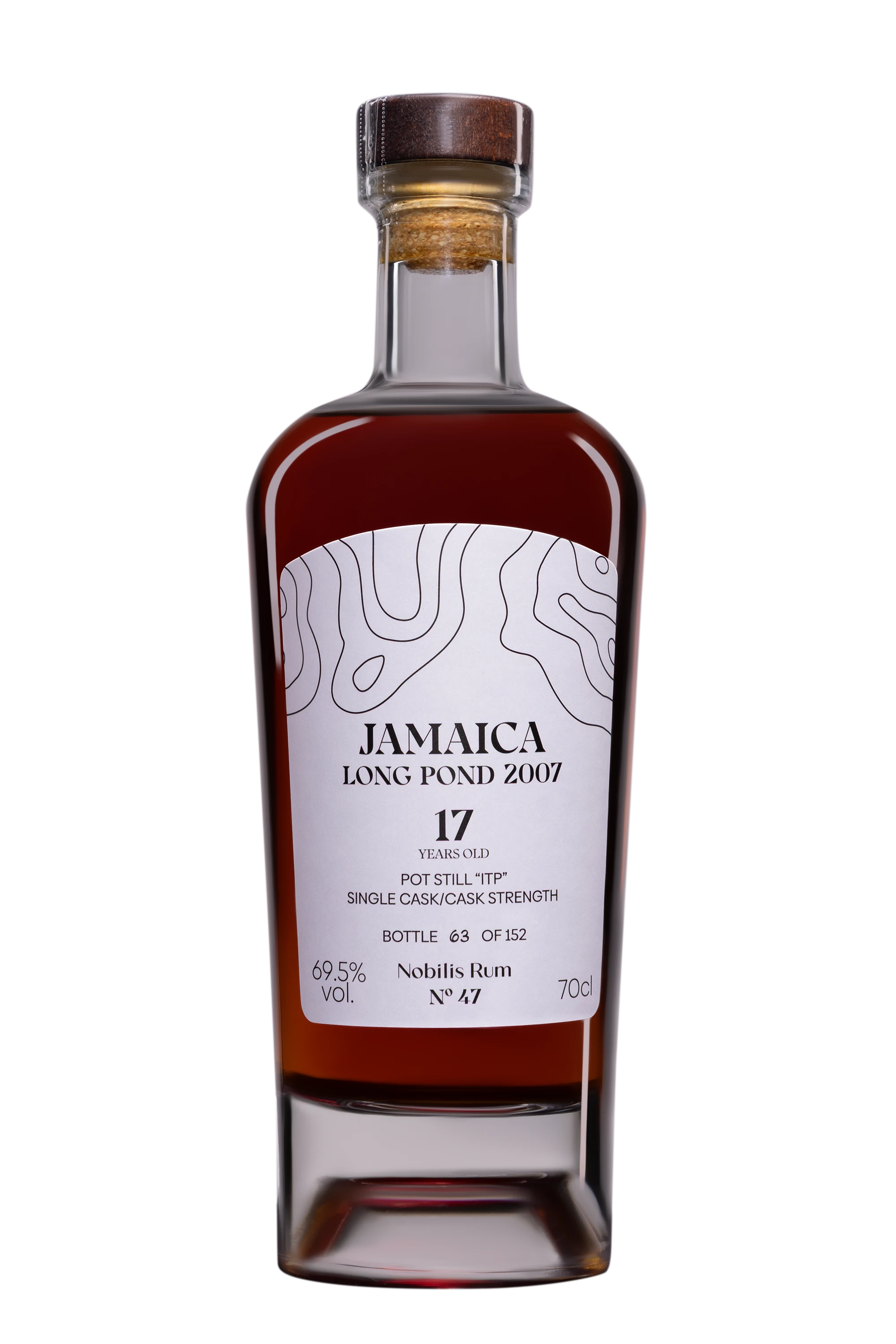 Nobilis Rum - Molasses Jamaican Rhum "17 Ans Long Pond - Single Cask - N°47" Brun 2007 69.5° Giftbox, 70cl