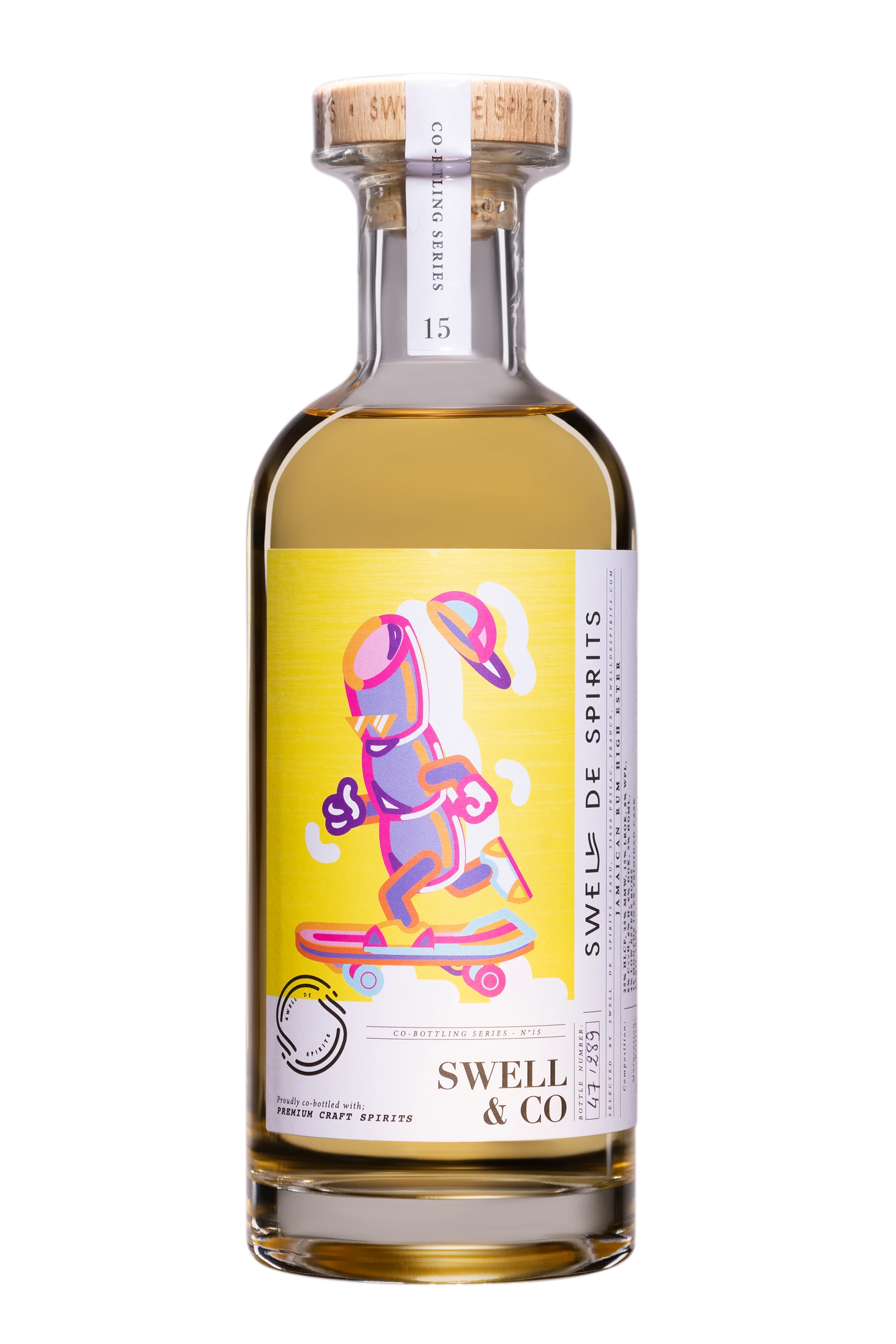 Swell de Spirits - Molasses Jamaican Rhum "Swell & Co N°15" Blanc NV 62.9°, 50cl