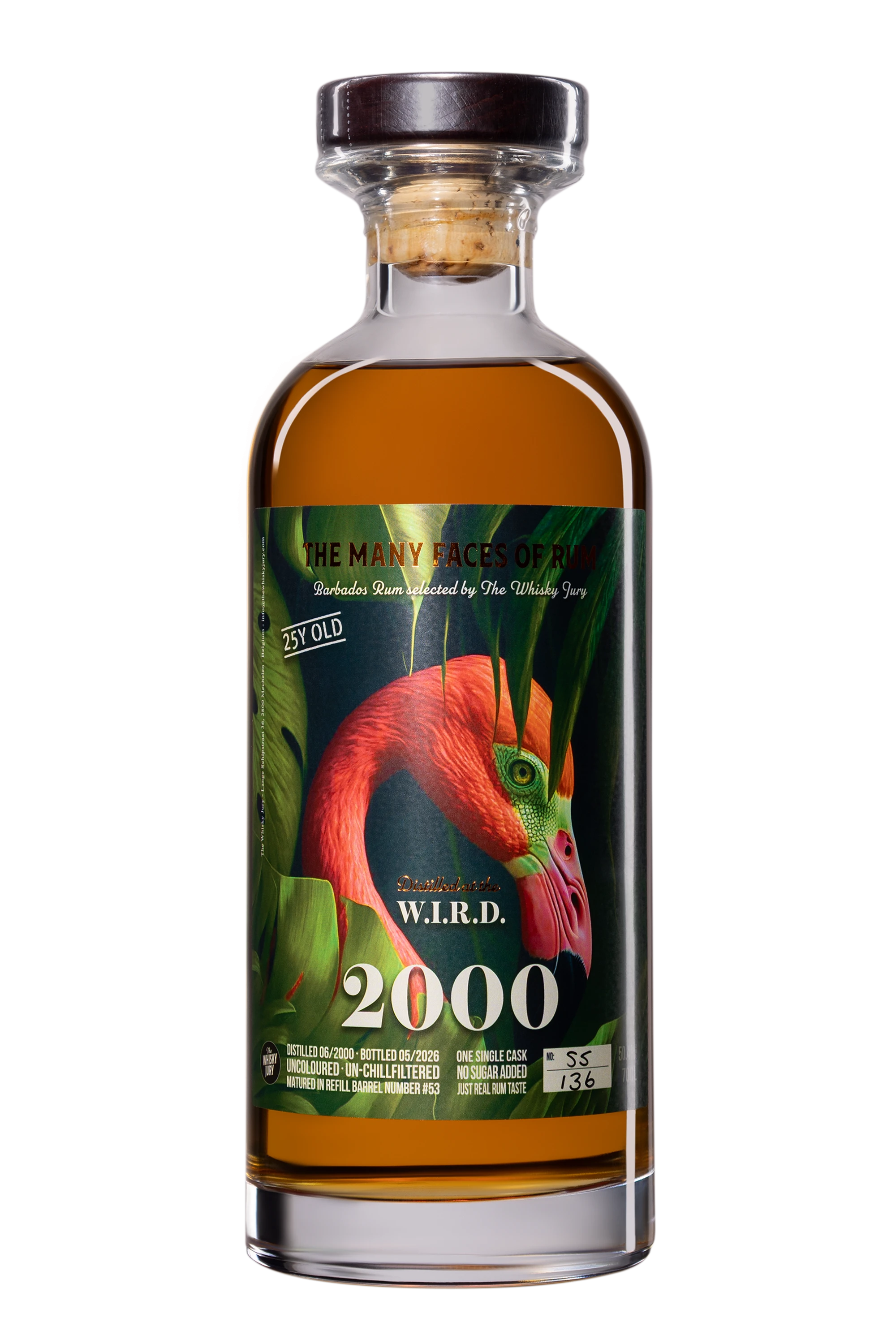The Whisky Jury - Barbados Rhum "25 Ans WIRD Rockley Style" Brun 2000 50.4°, 70cl