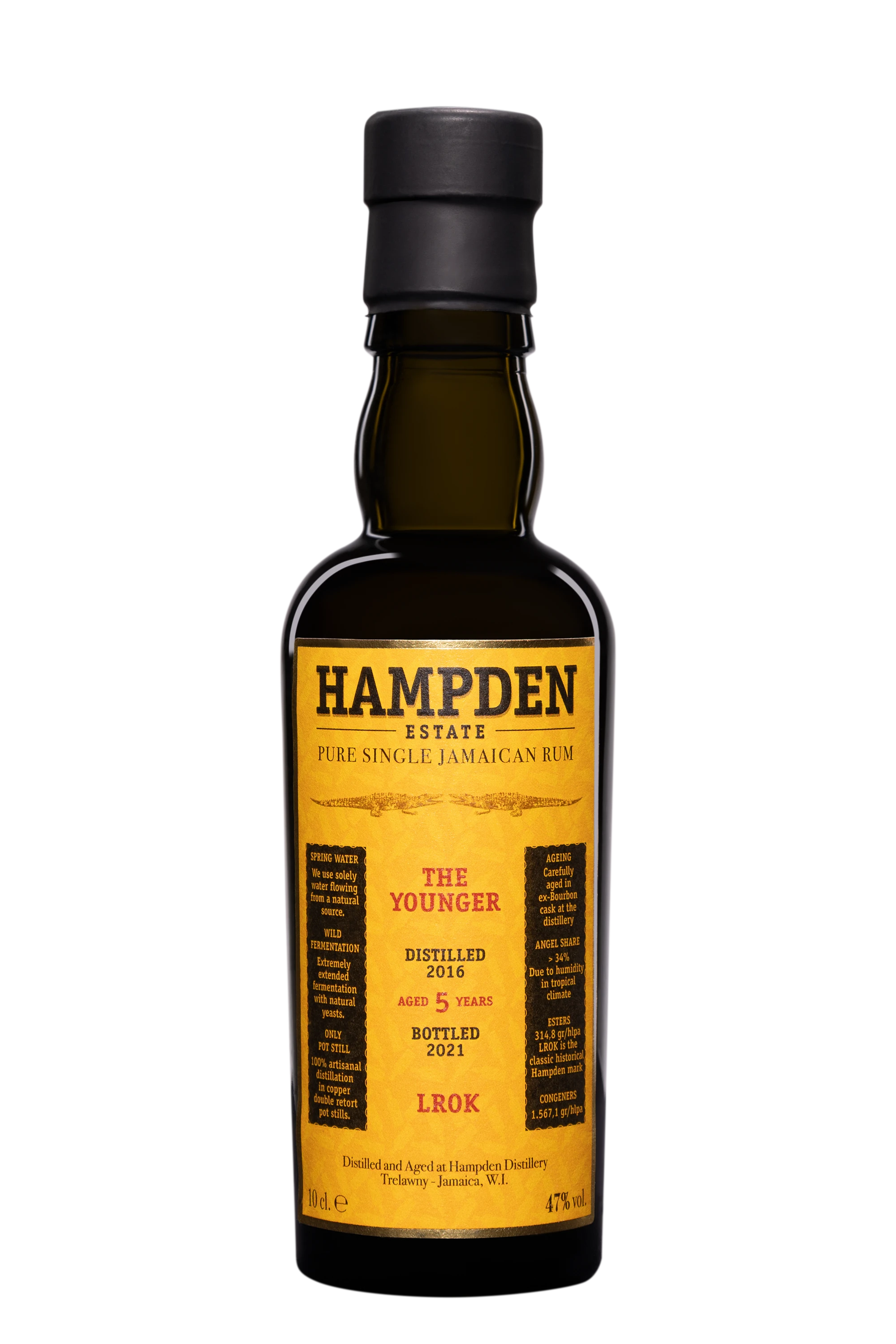 Hampden - Molasses Jamaican Rhum "5 Ans LROK - The Younger" Brun 2016 47° Giftbox, 10cl