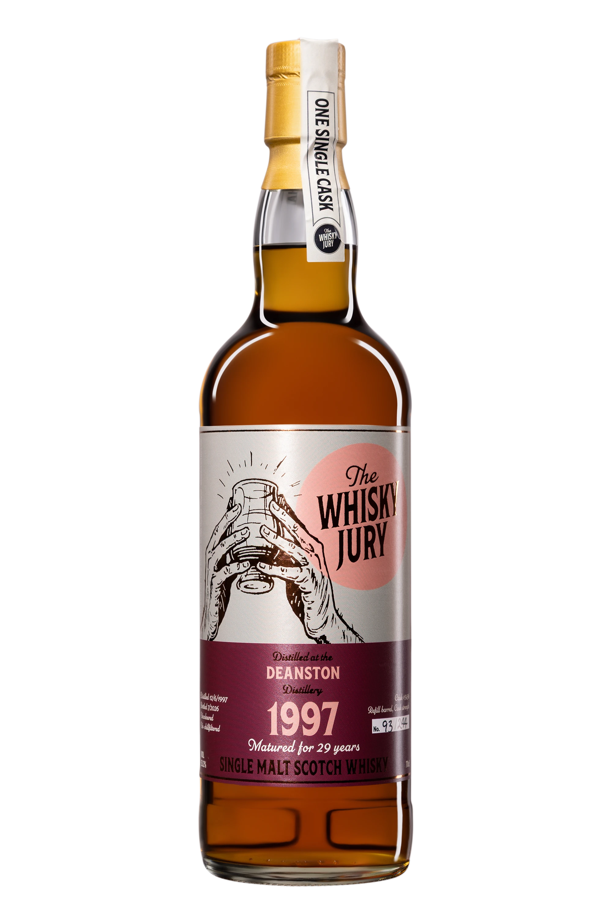 The Whisky Jury - Single Malt Scotch Whisky "29 Deanston" Brun 1997 53.2°, 70cl