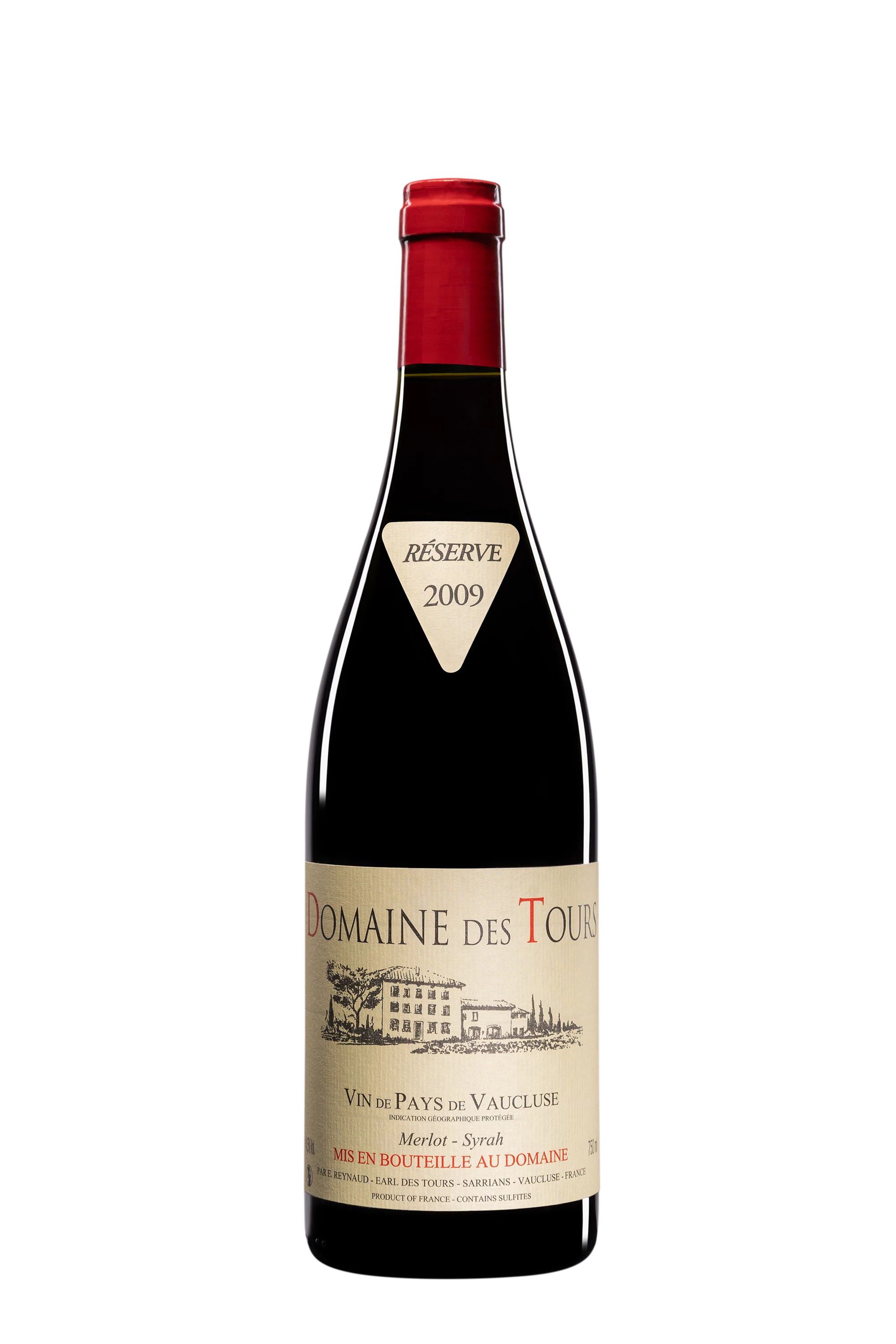 Domaine des Tours - Vin de Pays du Vaucluse "Merlot-Syrah" Rouge 2009 14.5°, 75cl