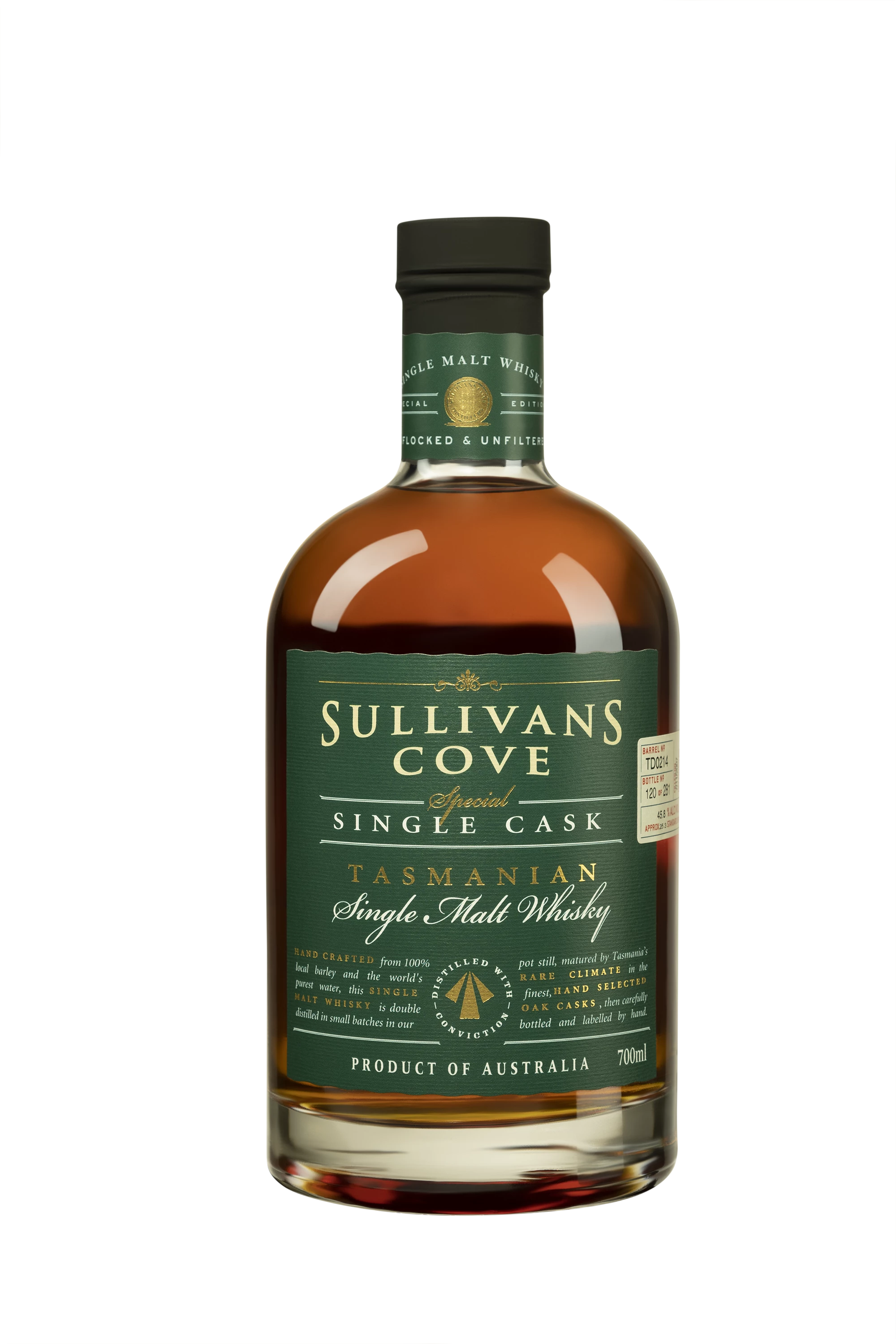 Sullivans Cove - Single Malt Australian Whisky "Special Cask American Oak Ex-Apera" 45.8° Giftbox, 70cl