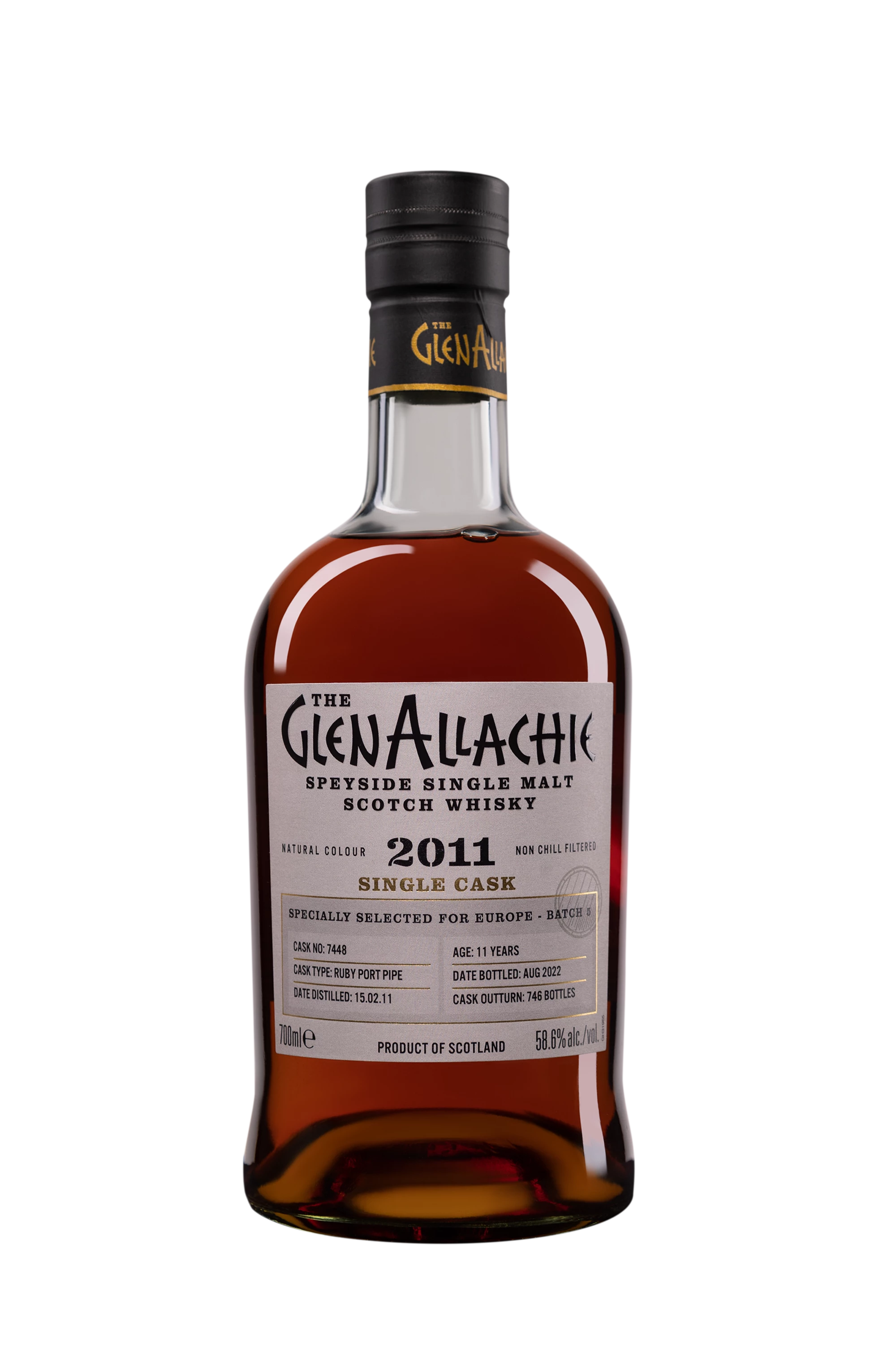 Glenallachie - Single Malt Scotch Whisky "11 Ans - Port Pipe Single Cask #7448" 2011 58.6° Giftbox, 70cl
