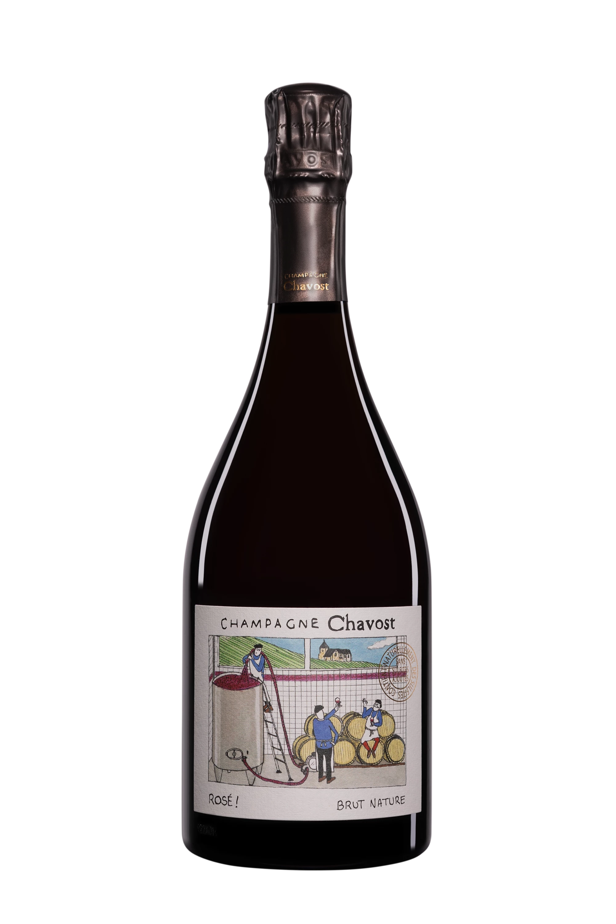 Domaine Chavost - Champagne Brut Nature "Rosé de Saignée" Rosé NV, 75cl