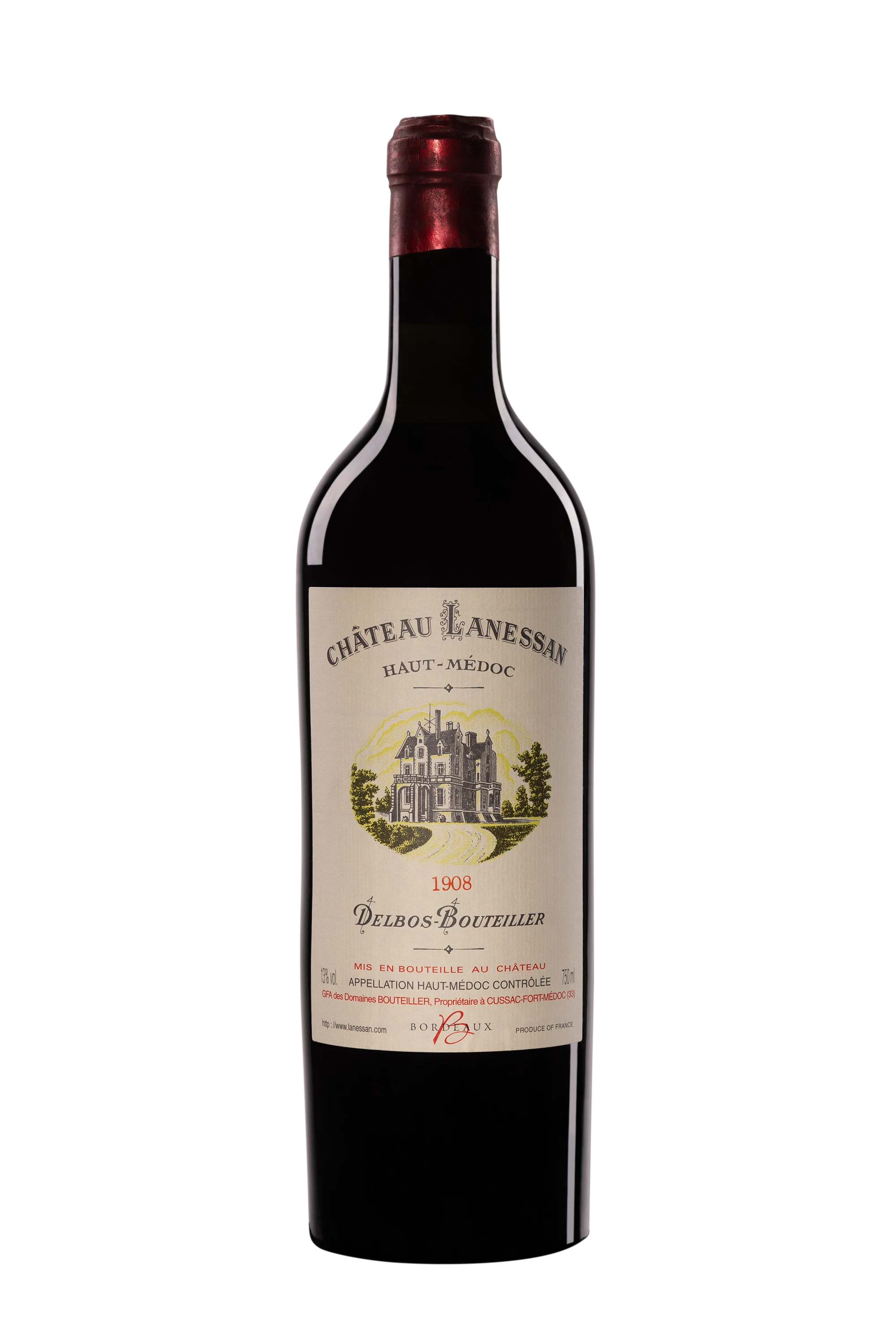 Château Lanessan - Haut-Médoc Rouge 1908 13°, 75cl
