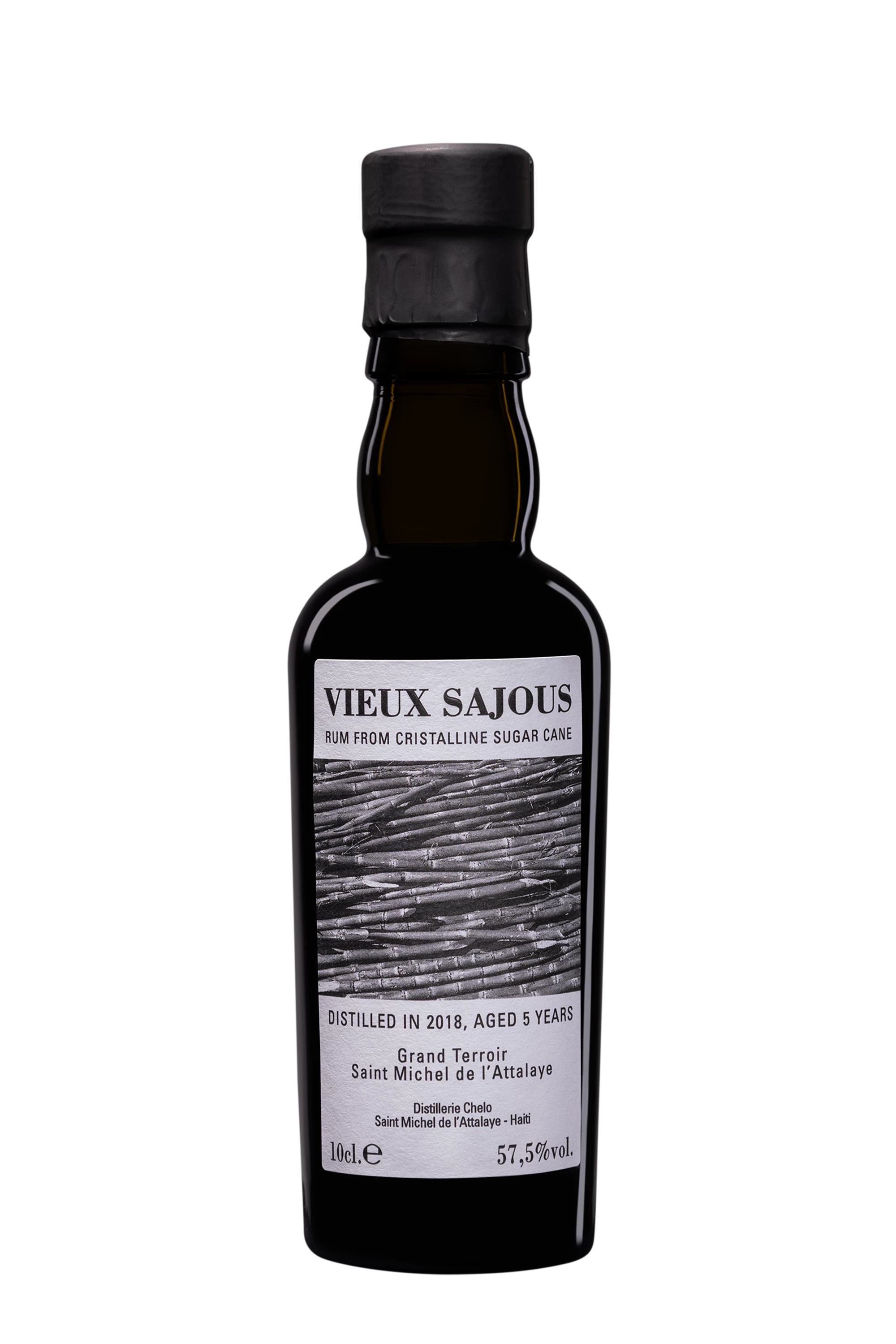Spirit of Haiti - Clairin Pur Cane Juice Haïtian Rhum "5 Ans Vieux Sajous" Brun 57.5° Giftbox, 10cl