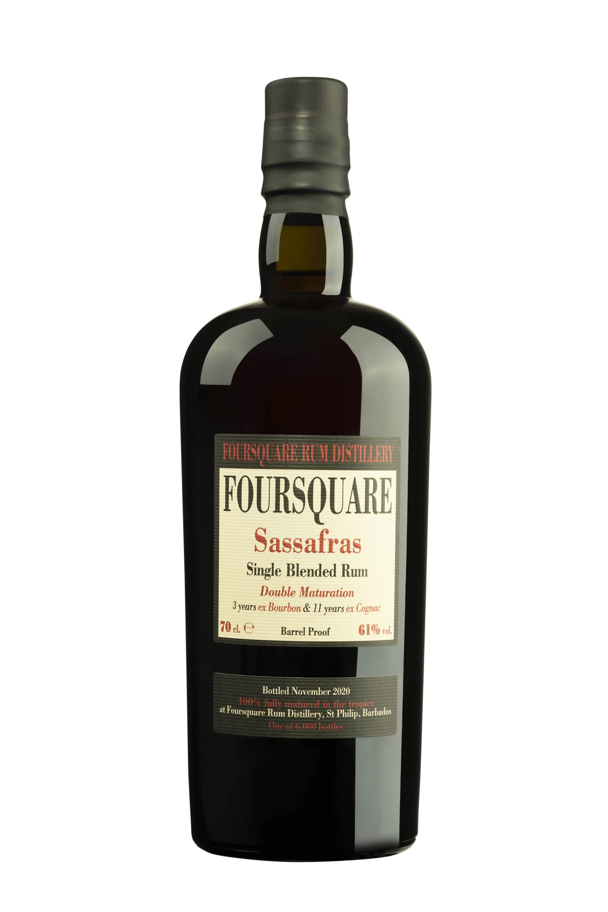 Vélier  - Molasses Barbados Rhum "14 Ans Foursquare - Sassafras" Brun 61° Giftbox, 70cl