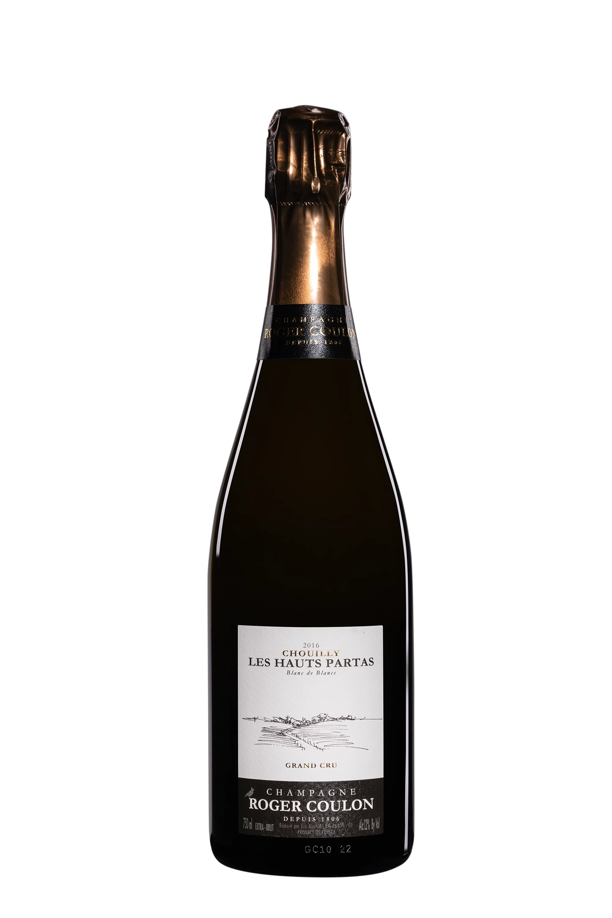 Domaine Roger Coulon - Champagne Extra-Brut Grand Cru Blanc de Blancs Millésimé "Les Hauts Partas" Blanc 2016 12°, 75cl