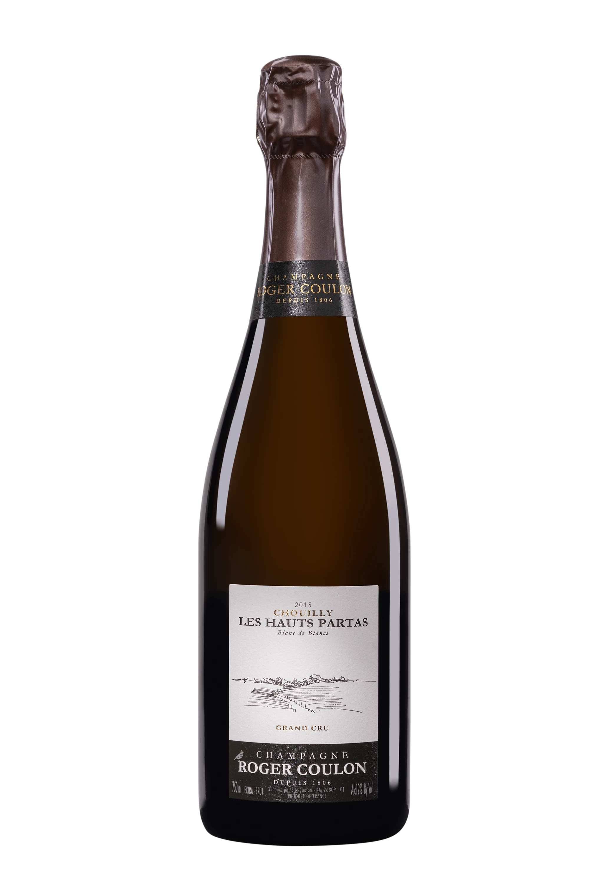 Domaine Roger Coulon - Champagne Extra-Brut Grand Cru Blanc de Blancs Millésimé "Les Hauts Partas" Blanc 2015 12°, 75cl