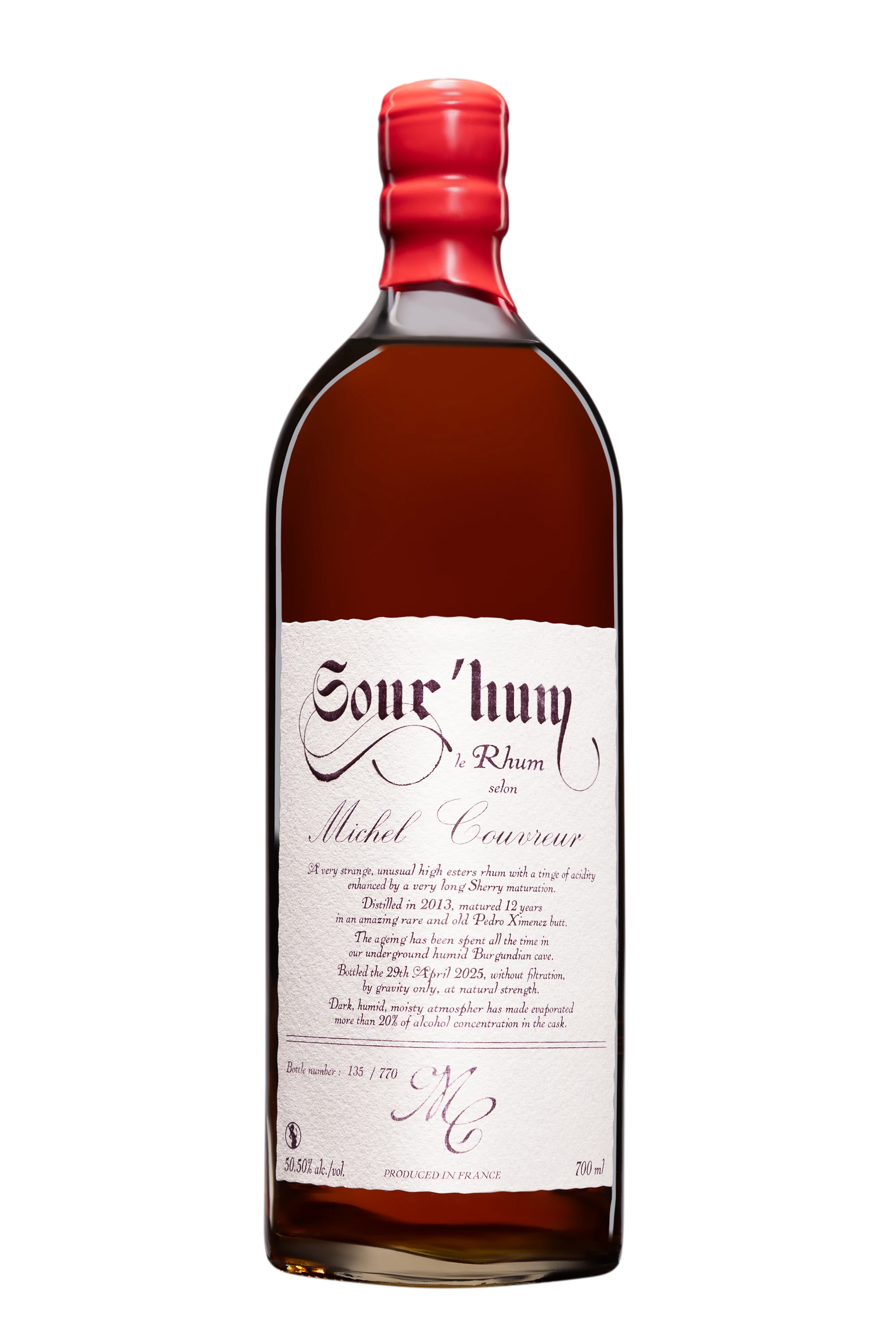 Michel Couvreur - Molasses Jamaican Rhum "Sour'Hum" Brun 50.5° Giftbox, 70cl