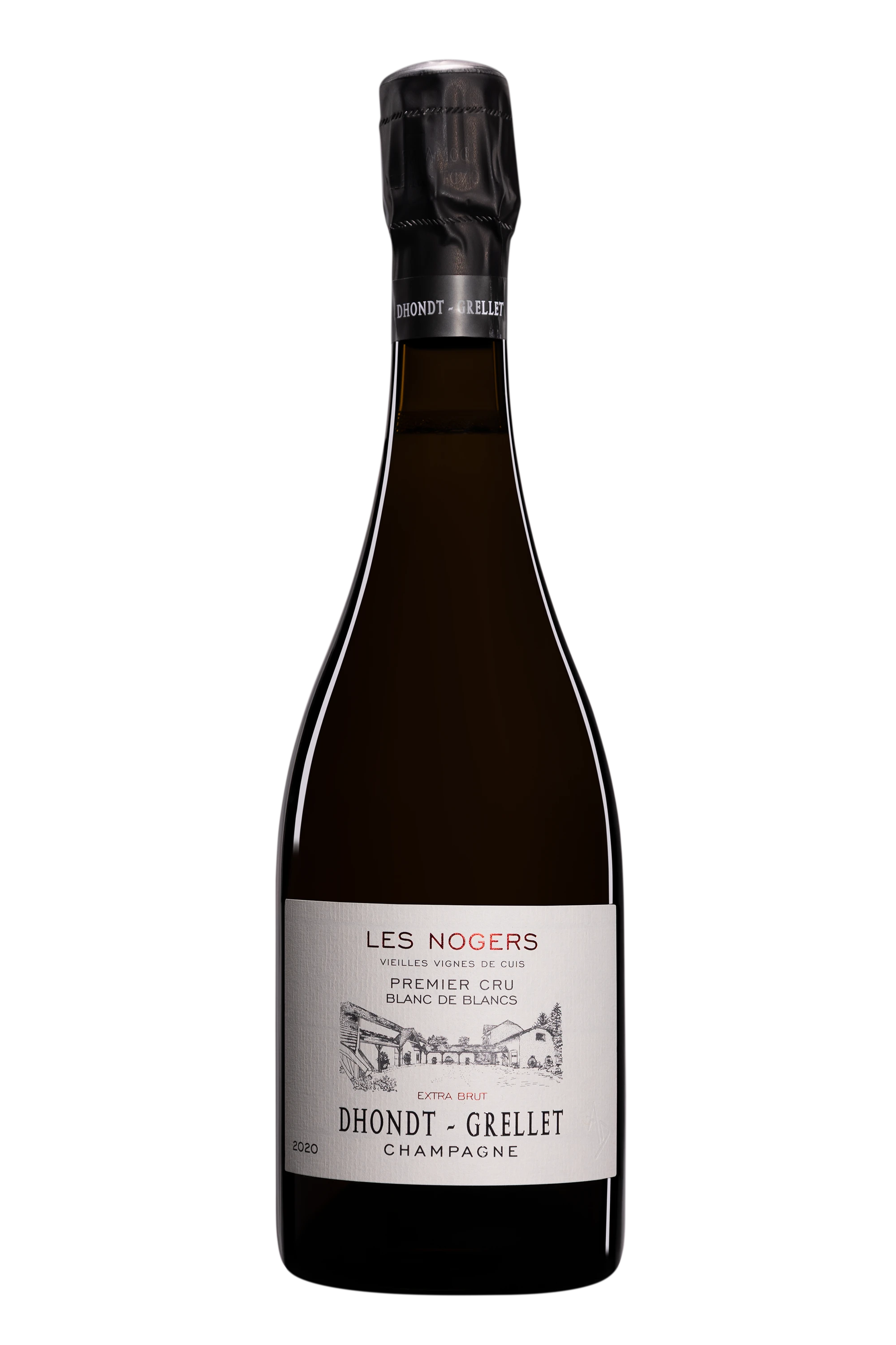 Domaine Dhondt-Grellet - Champagne Extra-Brut 1er Cru Blanc de Blancs Millésimé "Les Nogers" Blanc 2020 Dégorgement 09.2025, 75cl