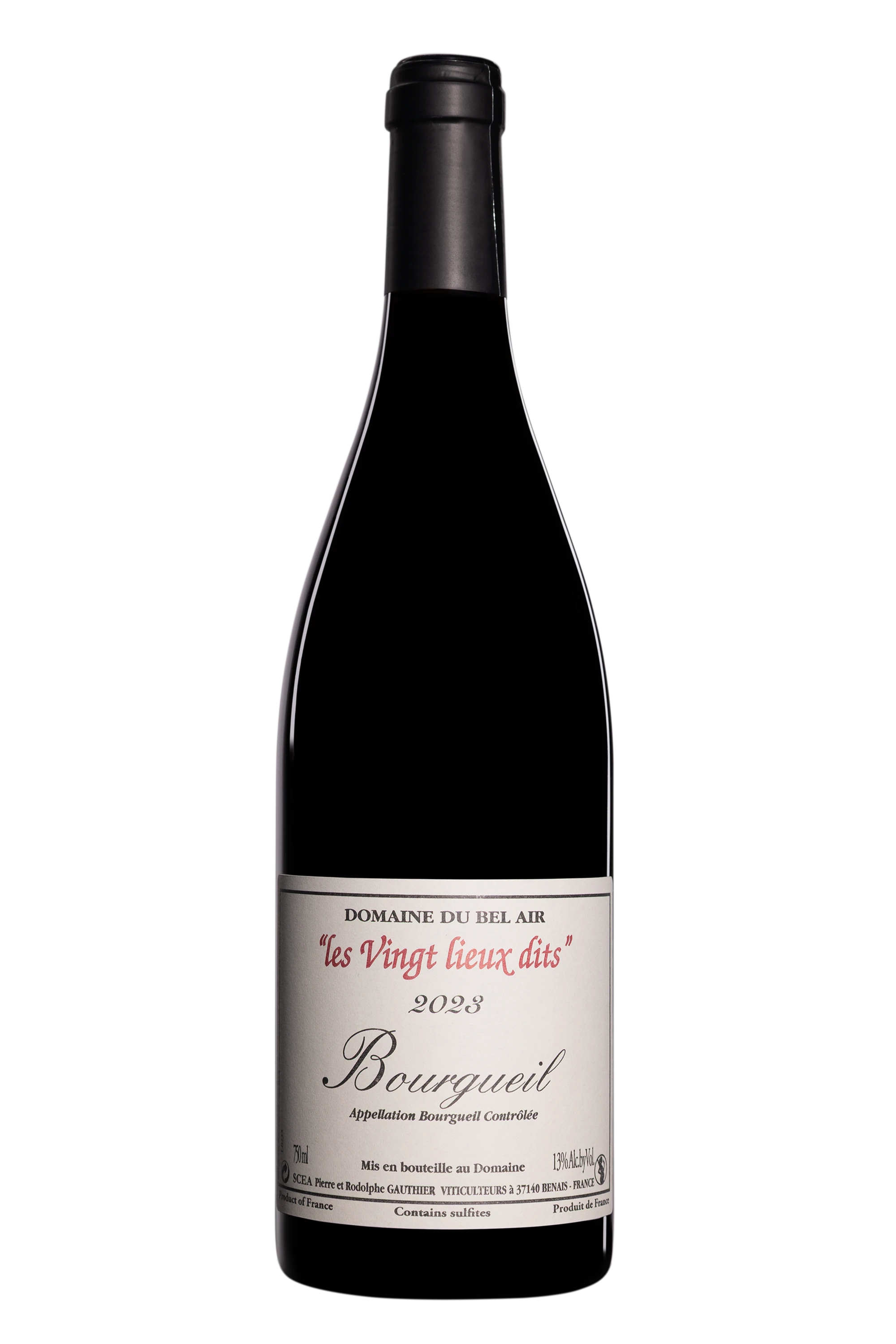 Domaine du Bel Air - Bourgueil "Les Vingt Lieux Dits" Rouge 2023, 75cl